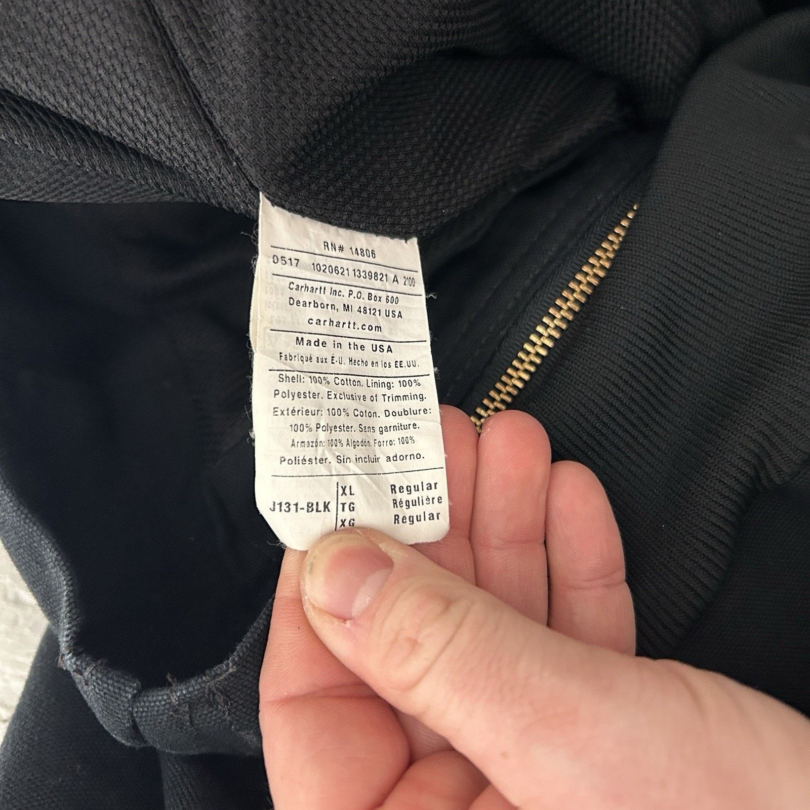Carhartt Y2K Carhartt Thermal-Lined Hooded Jacket “Black” Dark Throne Size US XL / EU 56 / 4 - 15 Thumbnail