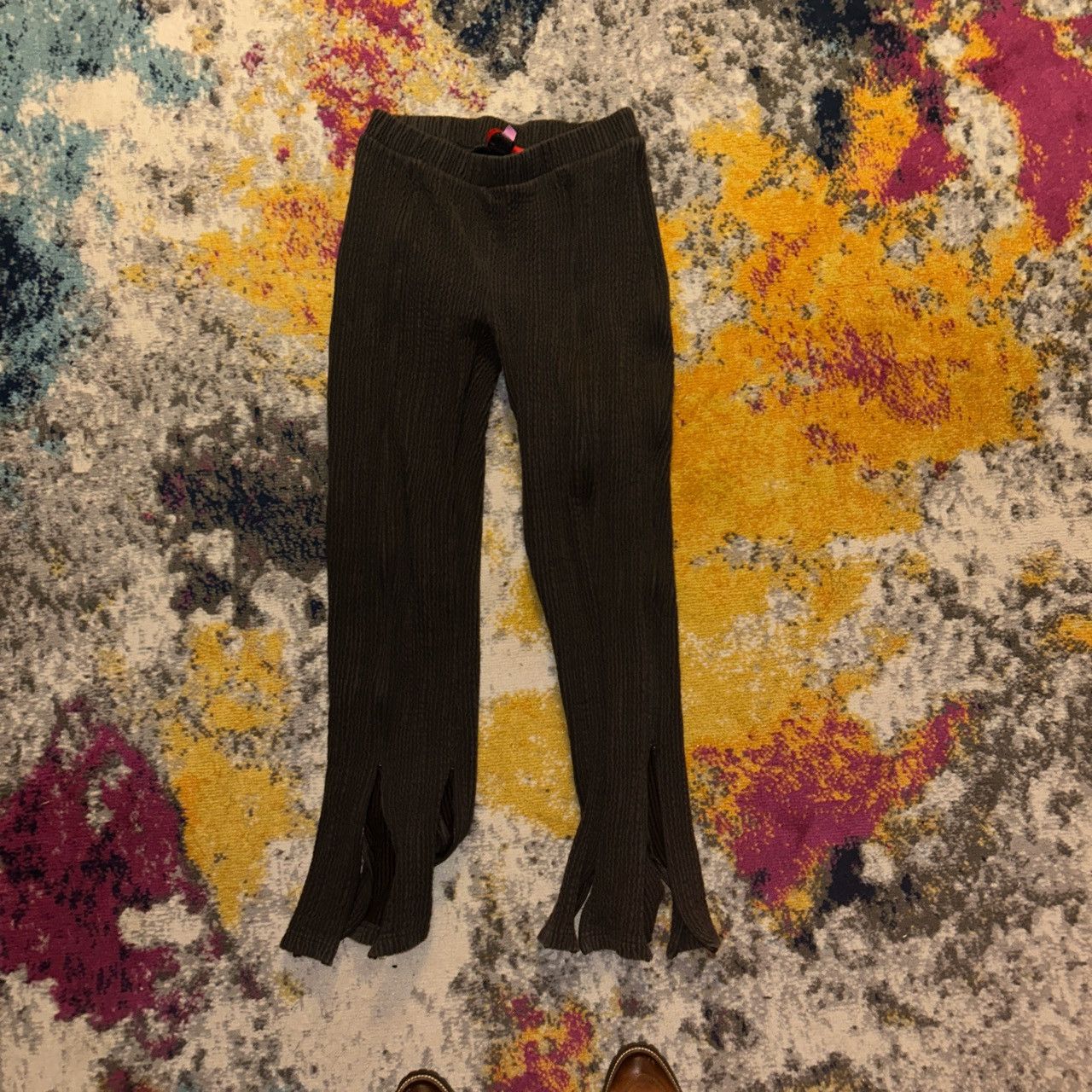 image of Eckhaus Latta Sliced Pants In Nightfall in Purple, Women's (Size 27)