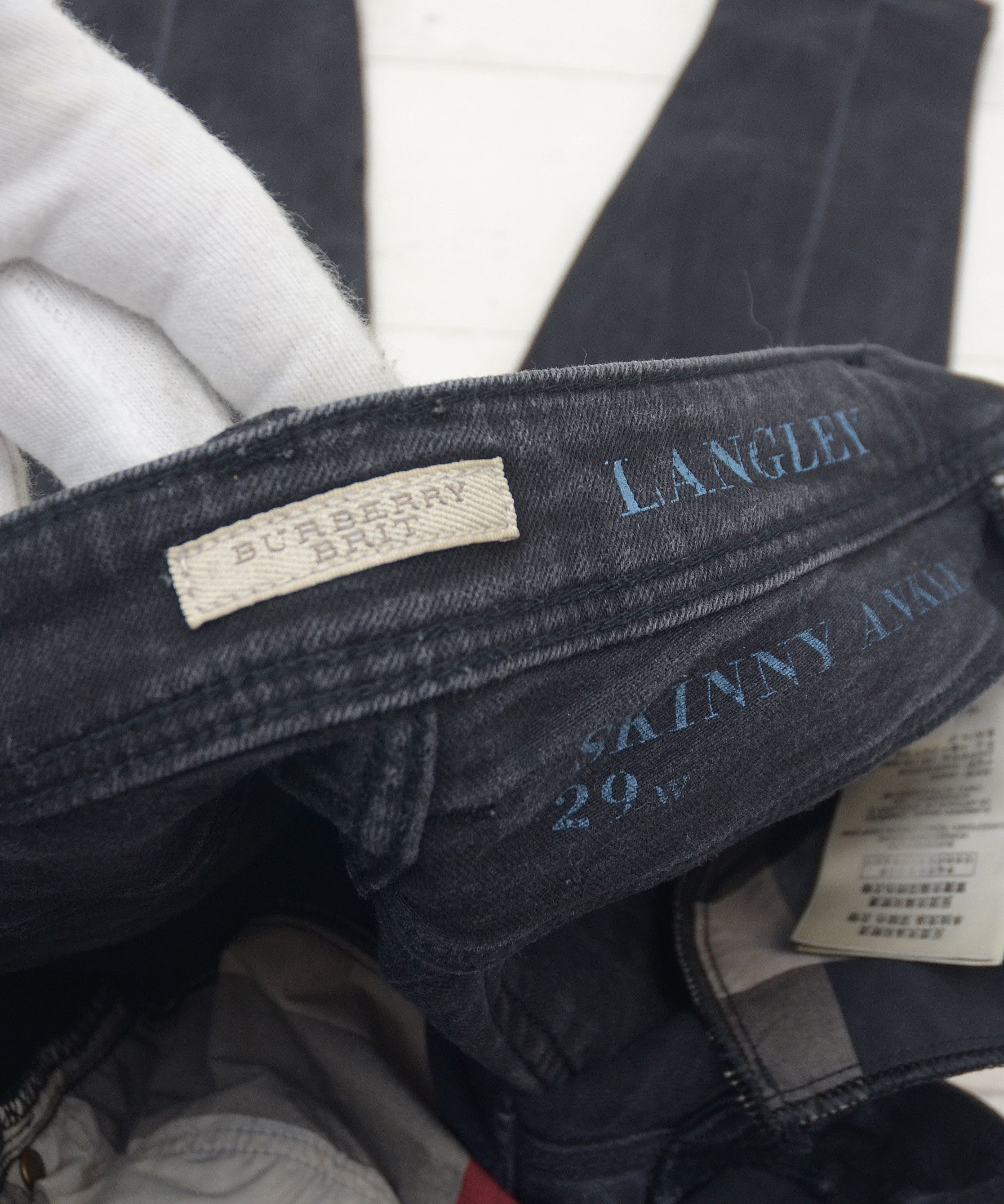 Burberry Burberry Brit Langley Skinny Ankle Deep Modal Jeans Y2K W29 Size 29" - 14 Thumbnail