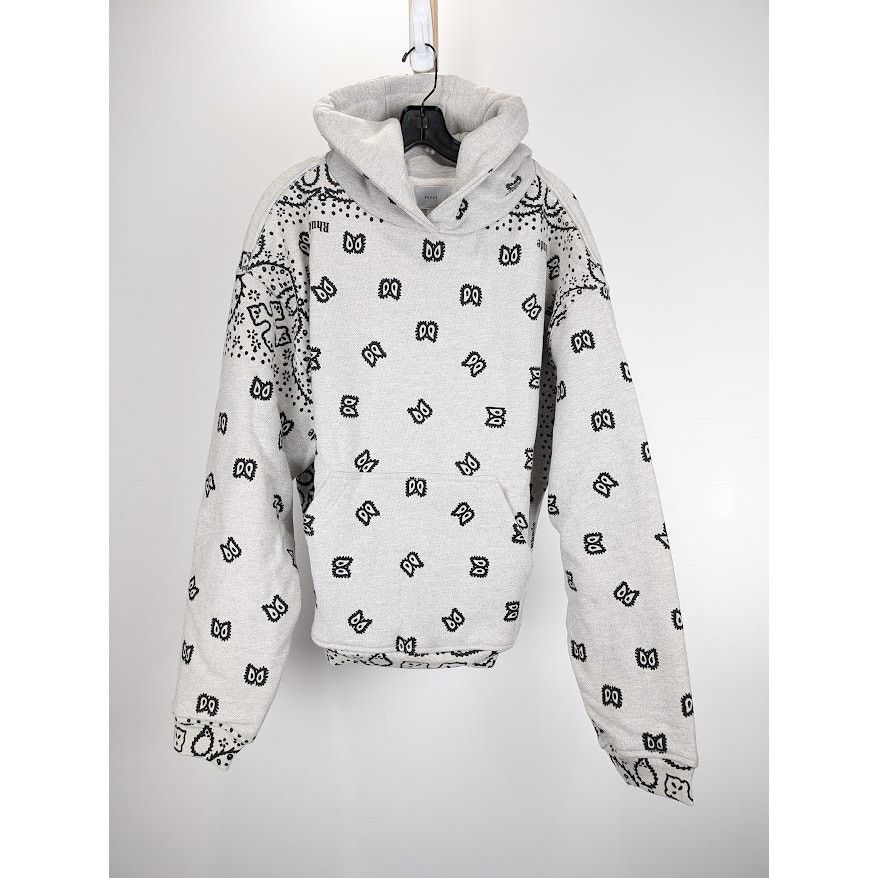 Rhude o1rshd1 Rhude Bandana Hoodie in Heather Grey Size US L / EU 52-54 / 3 - 1 Thumbnail