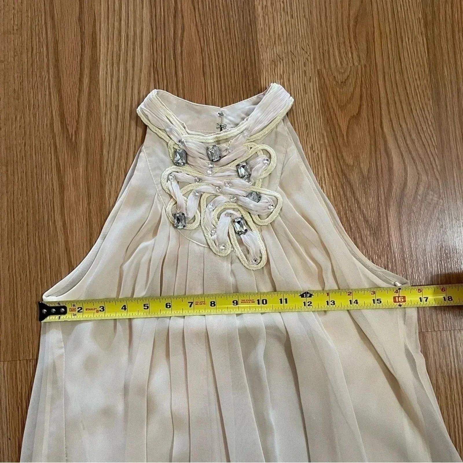 Other Black Brand Sz S Cream Sleeveless Tank Flowy High Neck Size S / US 4 / IT 40 - 7 Thumbnail