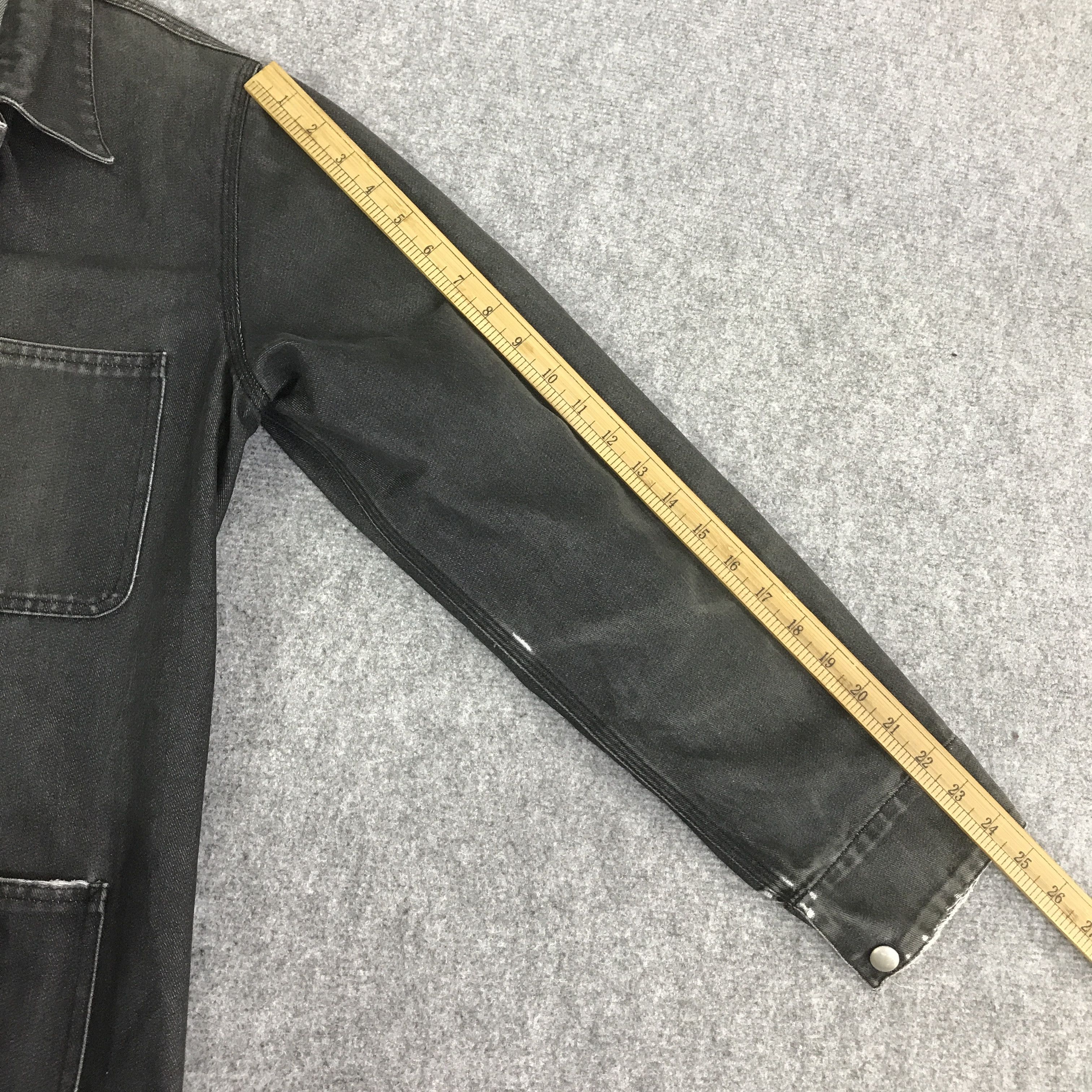 A.P.C. A.P.C Black Faded Denim Button Jacket K115B12 Size US L / EU 52-54 / 3 - 6 Thumbnail