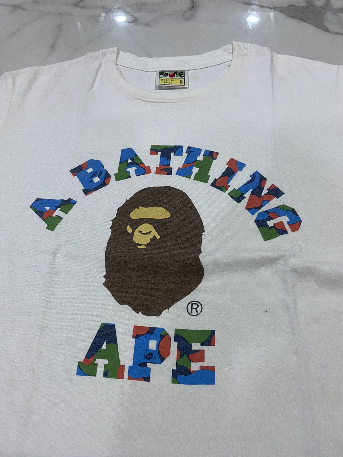 Bape A Bathing Ape White Tee | Grailed