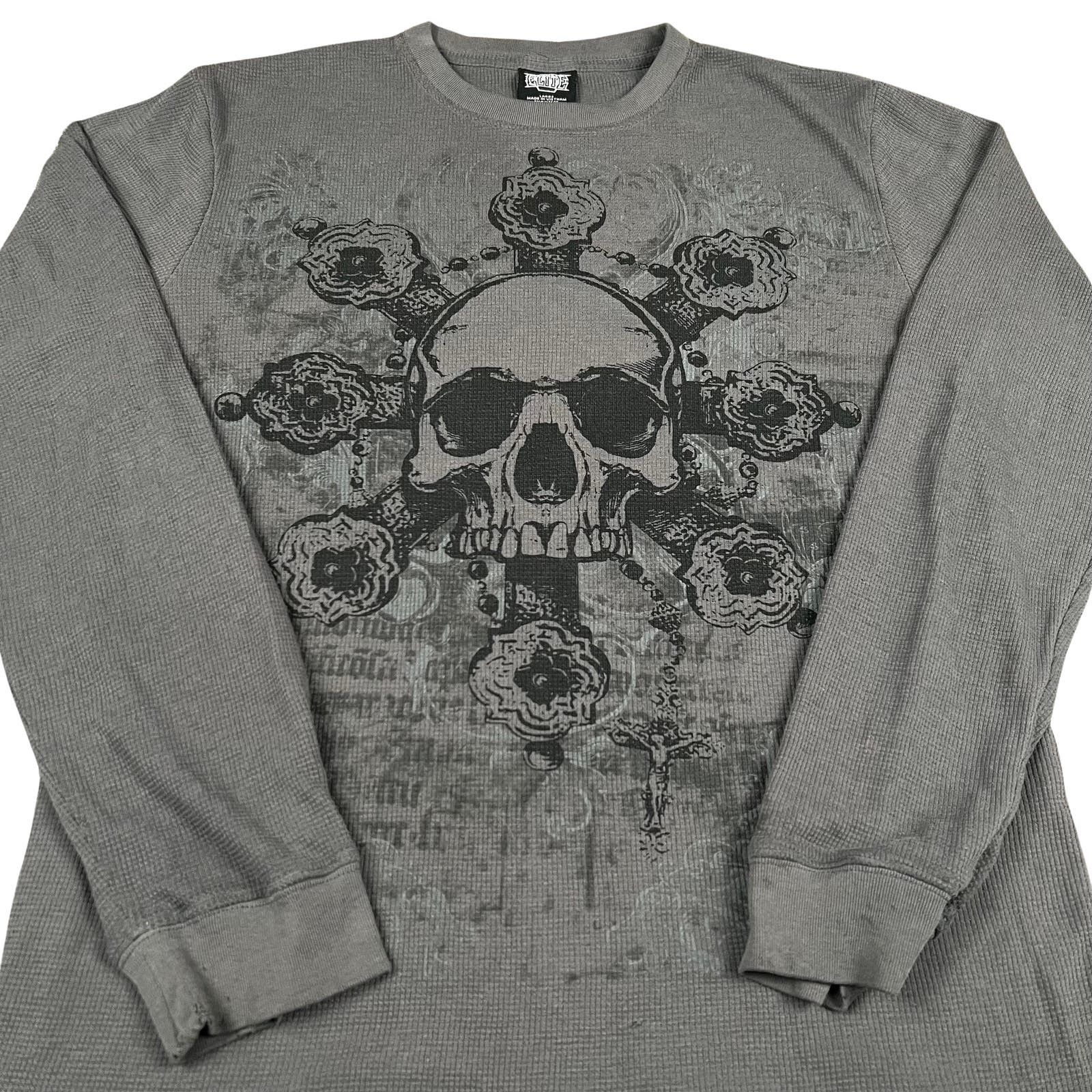 Vintage mma elite aop y2k thermal long sleeve t shirt