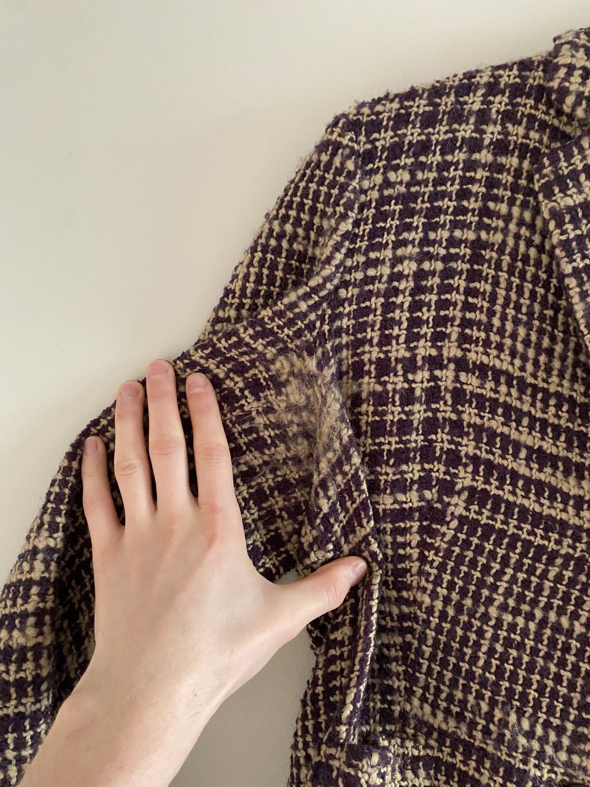 Gianfranco Ferre Gianfranco Ferré Studio Cropped Wool Tweed Blazer Size L / US 10 / IT 46 - 7 Thumbnail