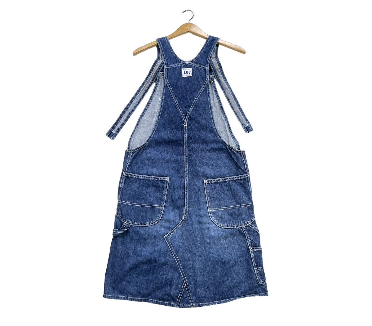 Lee × Vintage Rare! Vintage Lee Union Made Denim Patina Overall Skirt Size M / US 6-8 / IT 42-44 - 4 Thumbnail