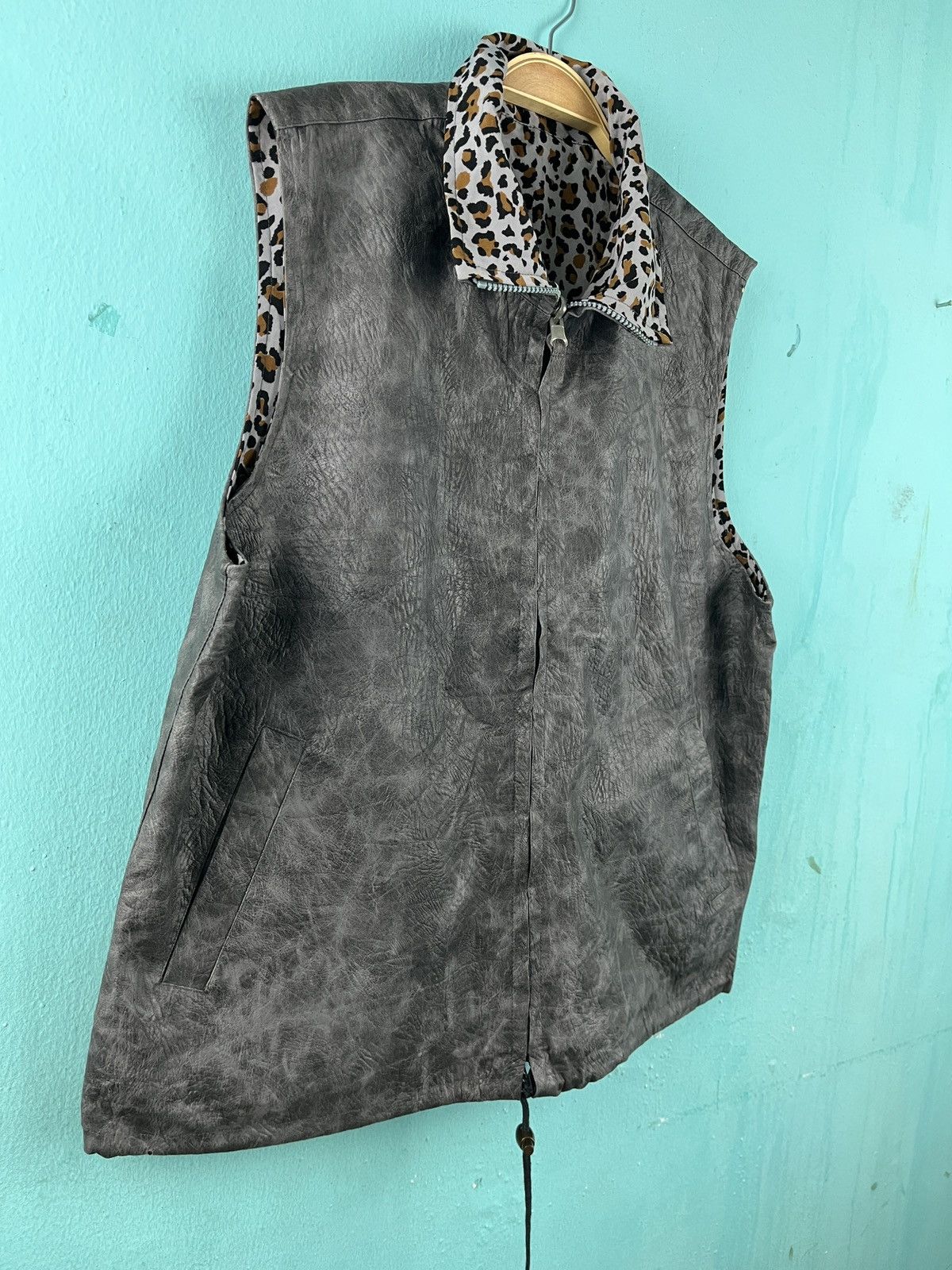 Vintage Genuine Leather Reversible Leopard Vest Jacket Size US M / EU 48-50 / 2 - 6 Thumbnail