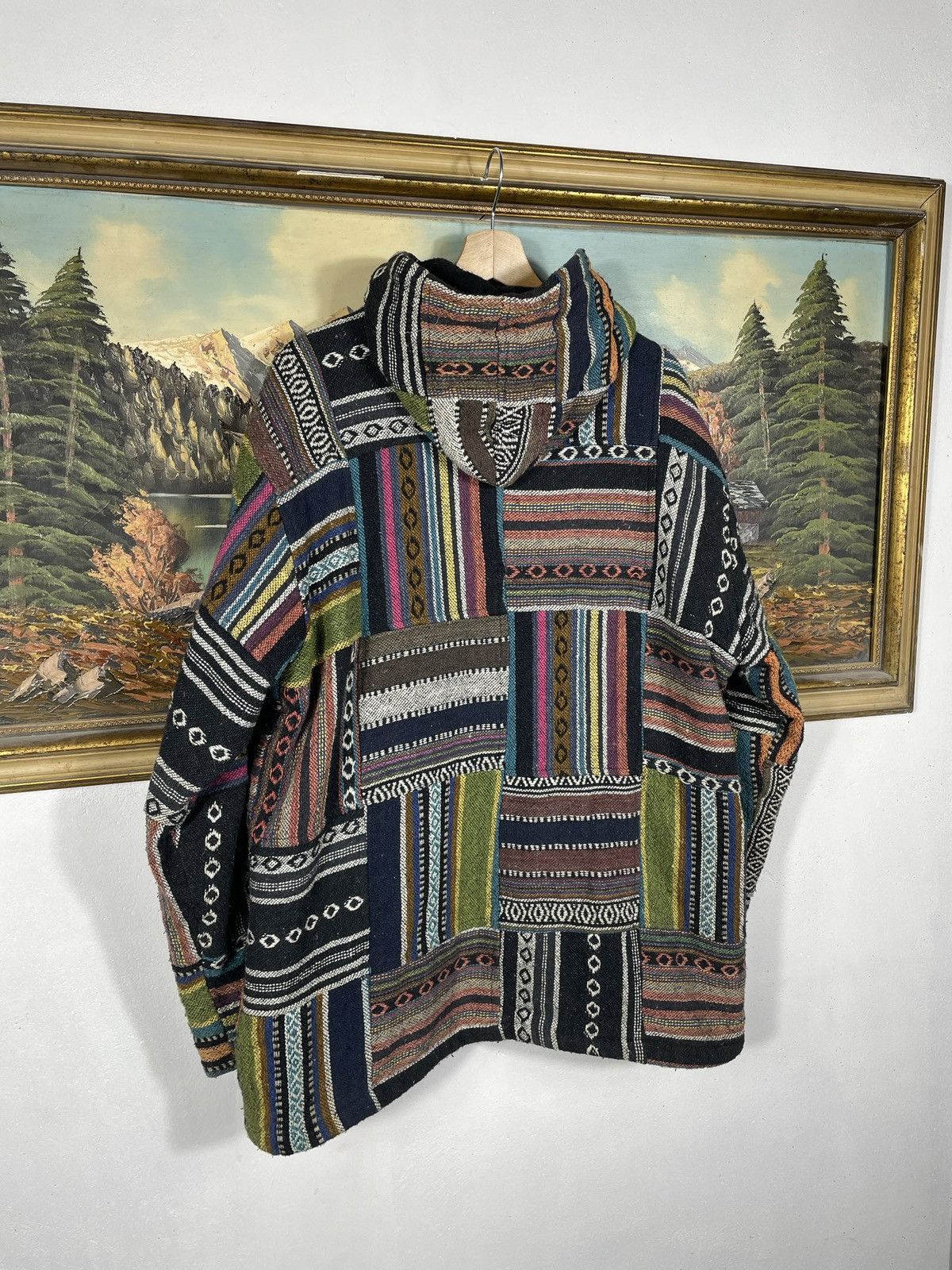 Japanese Brand × Vintage Retro Nepal Hippy Patchwork Zip Hoodie Denim Jacket 00s Size US XL / EU 56 / 4 - 7 Thumbnail
