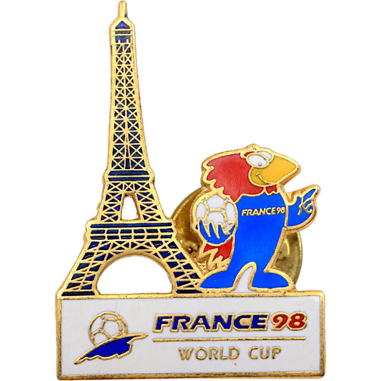Other World Cup 1998 France Footix Eiffel Tower Vintage Pin Size ONE SIZE - 8 Thumbnail