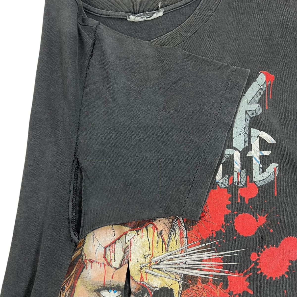 Band Tees × Ozzy Osbourne × Vintage 80s Vintage Ozzy Osbourne Destroyed tee Size US S / EU 44-46 / 1 - 7 Thumbnail