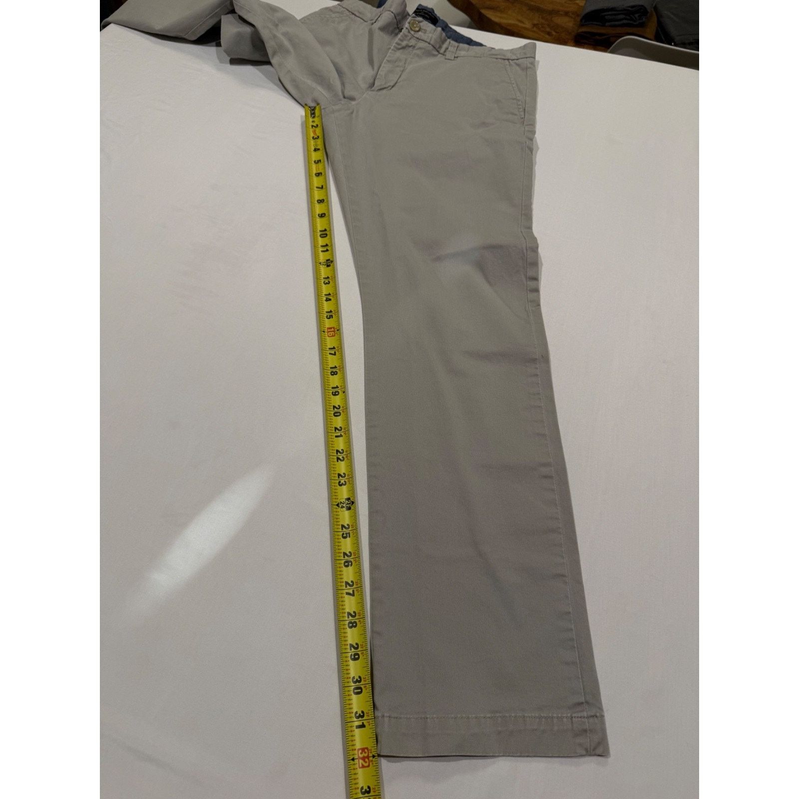 Banana Republic Banana Republic Fulton Skinny Chino Pants Men's 35x34 Gray Size US 35 - 6 Thumbnail