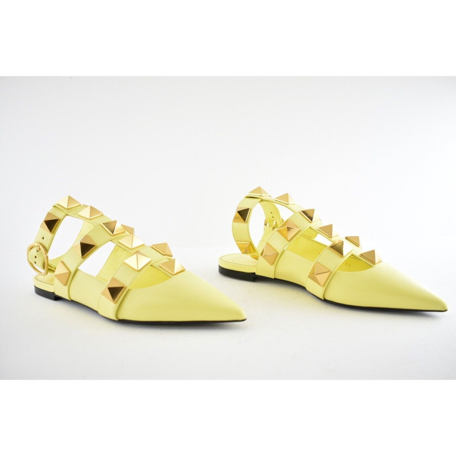 Valentino Rockstud Roman Stud Ankle Strap Ballet Ballerina Flat 36 Size US 6 / IT 36 - 4 Thumbnail