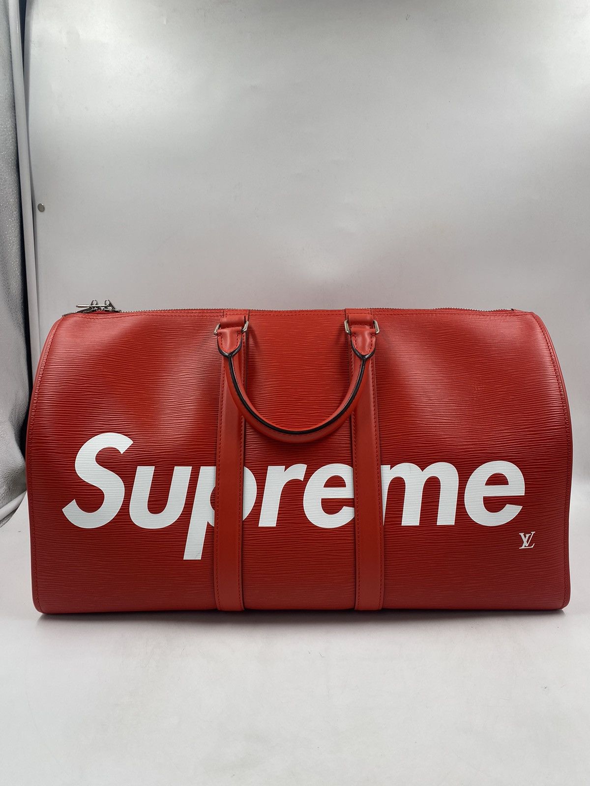 Louis Vuitton Supreme Louis Vuitton X Supreme Keepall Bandouliere 55 Grailed