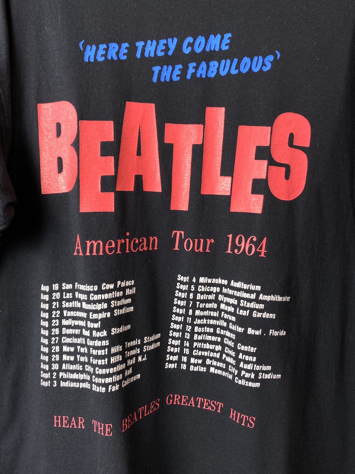 Band Tees Vintage Style 1964 The Beatles American Tour Band T Shirt Size US XL / EU 56 / 4 - 7 Thumbnail