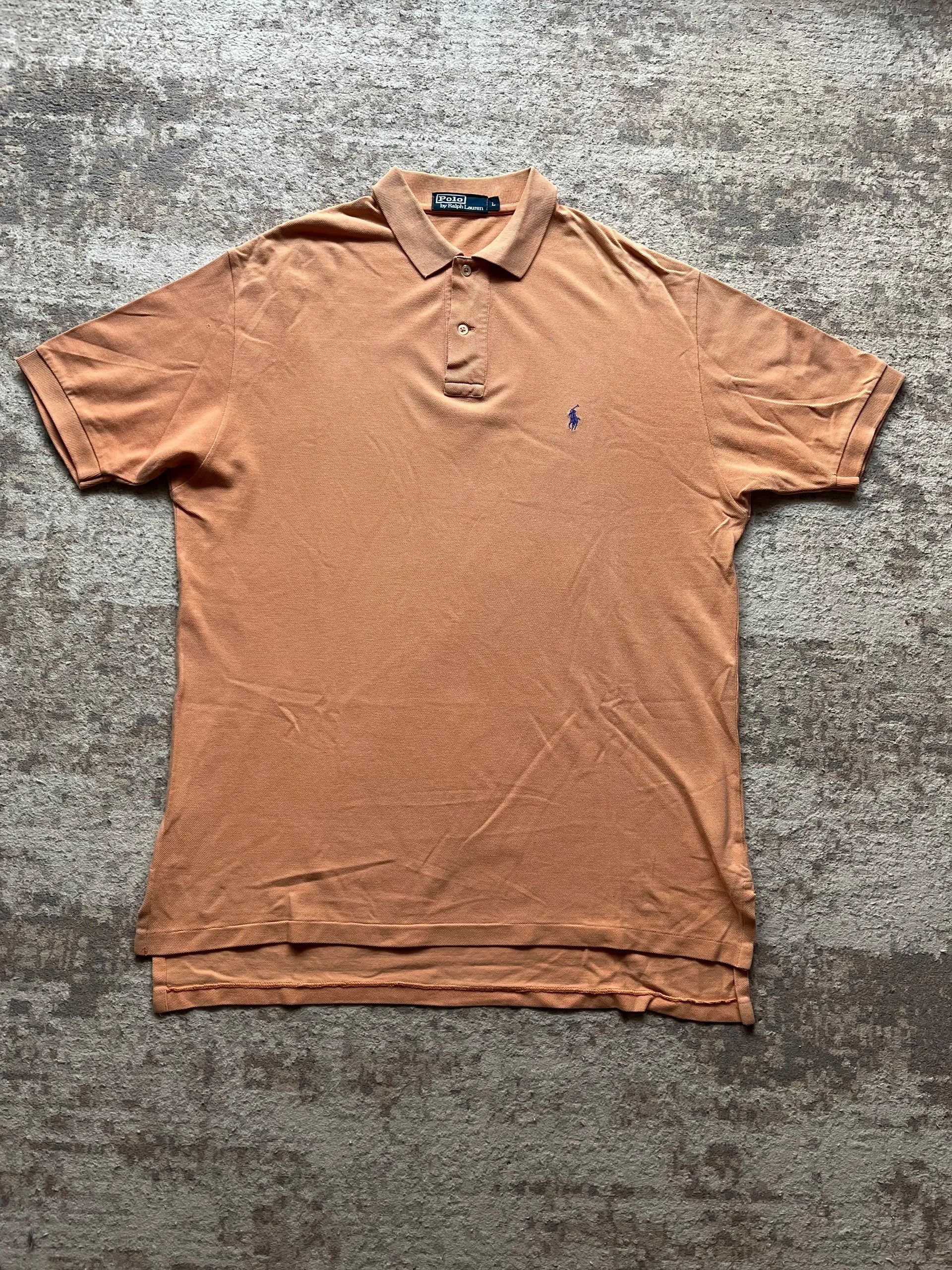 Polo Ralph Lauren Ralph Lauren Sz L Orange Polo Shirt Small Pony Size US XL / EU 56 / 4 - 15 Thumbnail
