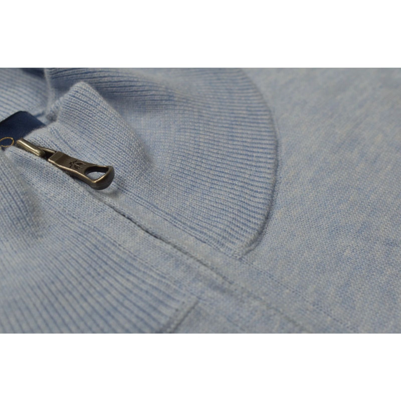 Brooks Brothers Brooks Brothers Men 2XL Supima Cotton Light Blue 1/4 Zip Pullover Sweater Shirt Size US XXL / EU 58 / 5 - 7 Thumbnail