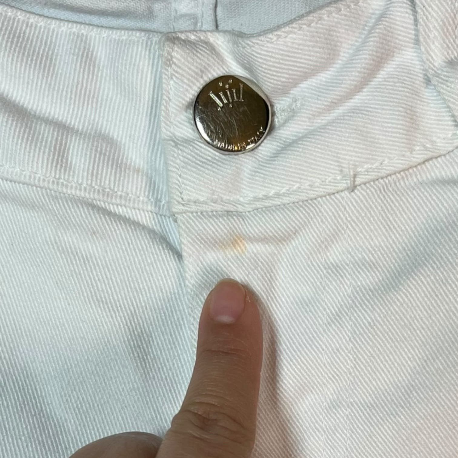 Other Jijil Made in Italy White Denim Women's 32/46 Low Rise Size 32" / US 10 / IT 46 - 8 Thumbnail