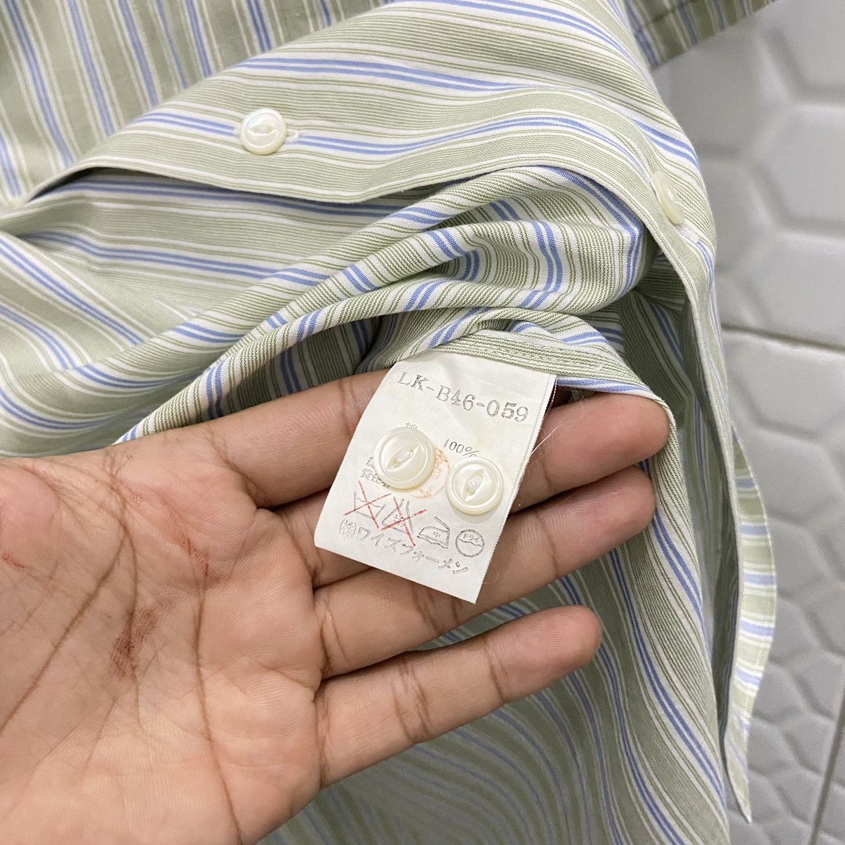 Y's for Men × Yohji Yamamoto Y's For Men Yohji Yamamoto Striped Shirt Size US L / EU 52-54 / 3 - 6 Thumbnail