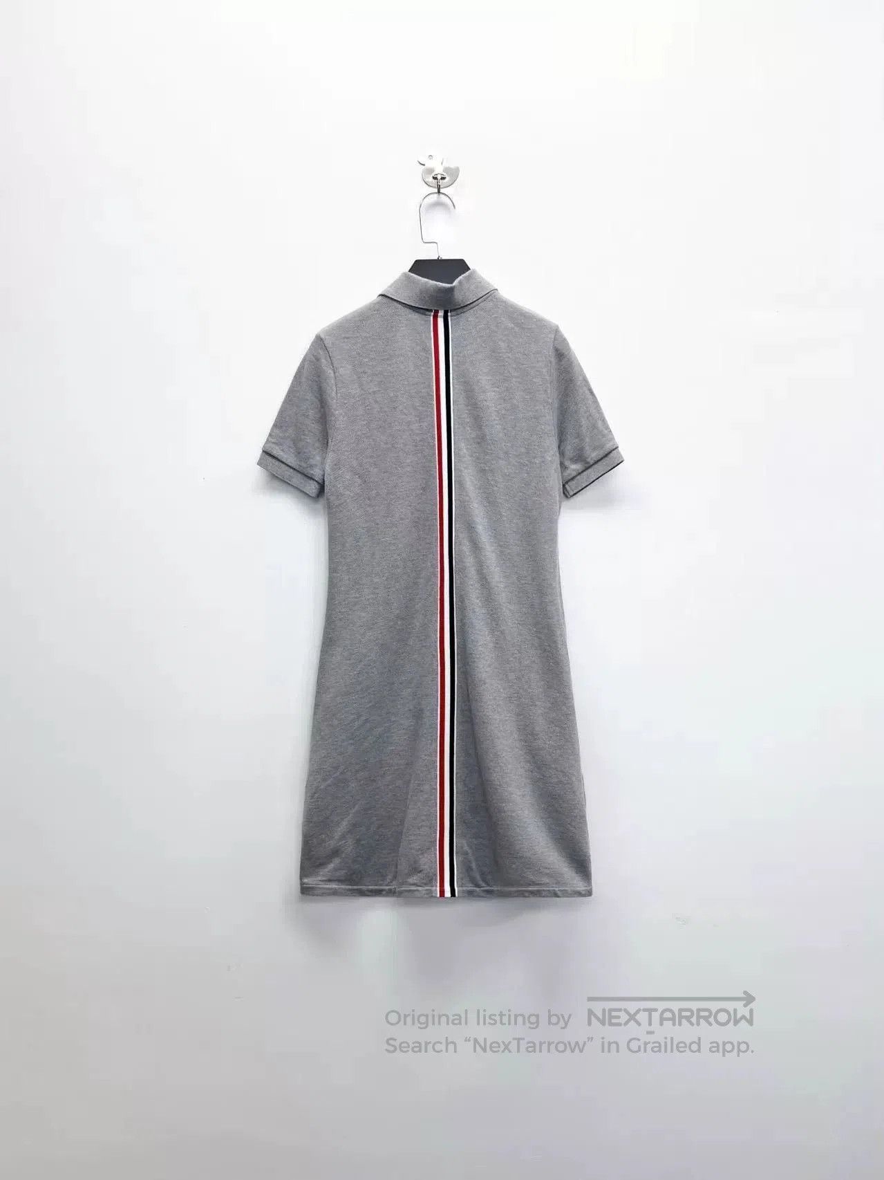 Thom Browne gray striped polo dress by Thom Browne. Size M / US 6-8 / IT 42-44 - 2 Thumbnail
