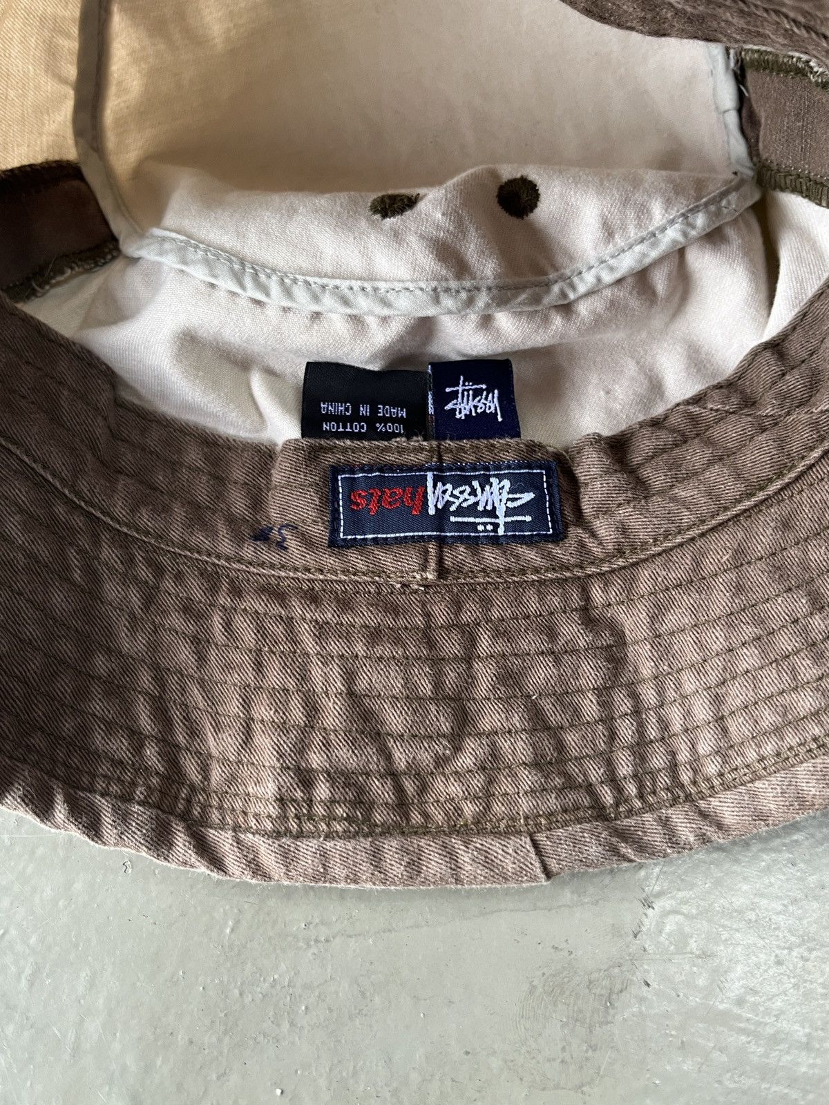 Stussy TRUE VINTAGE STUSSY ARCHIVE SURPLUS BUCKET HAT Size ONE SIZE - 4 Thumbnail