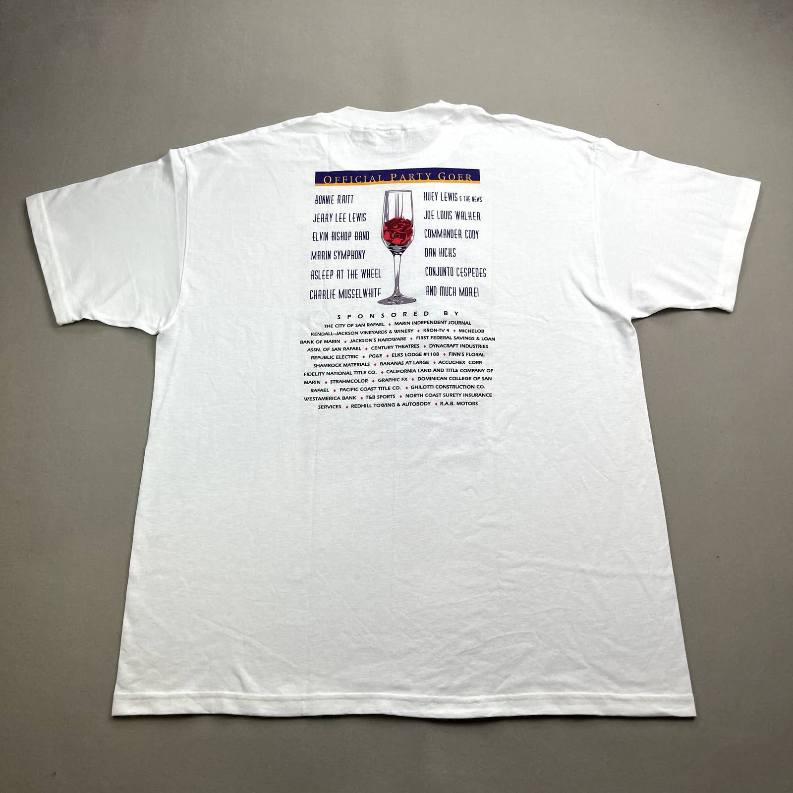Vintage Vintage Jazz Music T-Shirt XL White Huey Lewis Winery Art Size US XL / EU 56 / 4 - 4 Thumbnail
