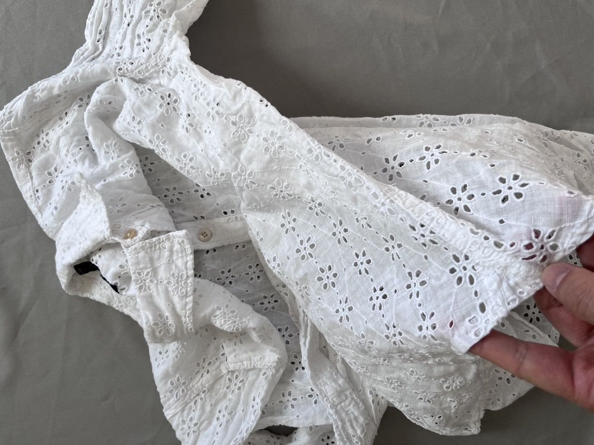 Polo Ralph Lauren Polo Ralph Lauren Eyelet Floral Sheer Button Down Shirt Size XS / US 0-2 / IT 36-38 - 10 Thumbnail