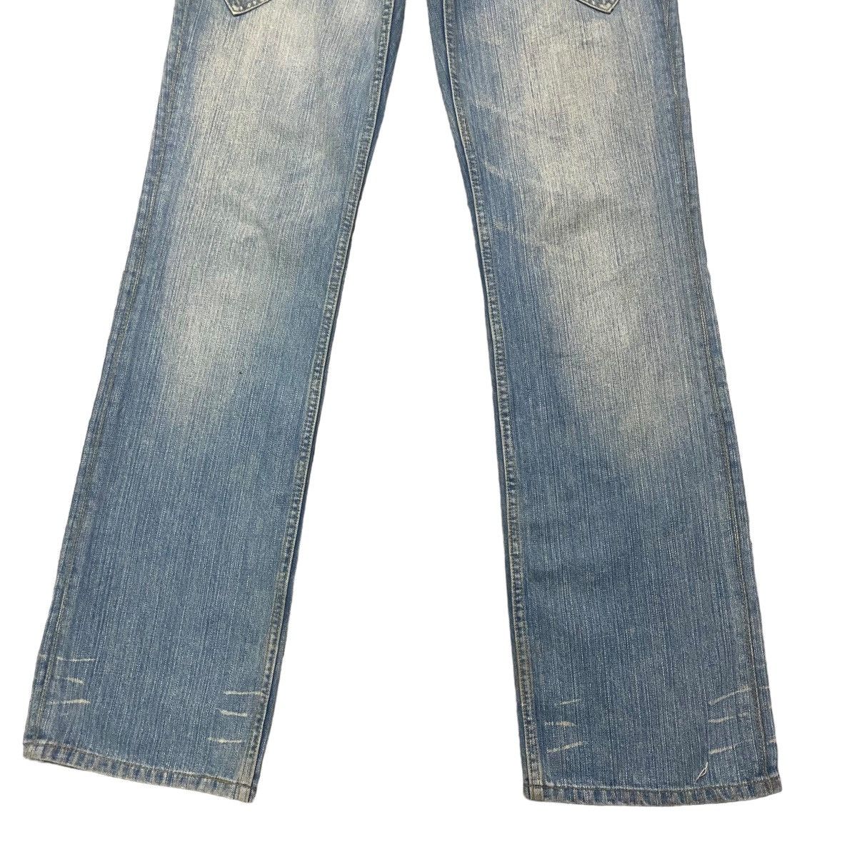 Japanese Brand NCFM Denim Flare Leather Pocket Faded Jeans Size US 30 / EU 46 - 6 Thumbnail