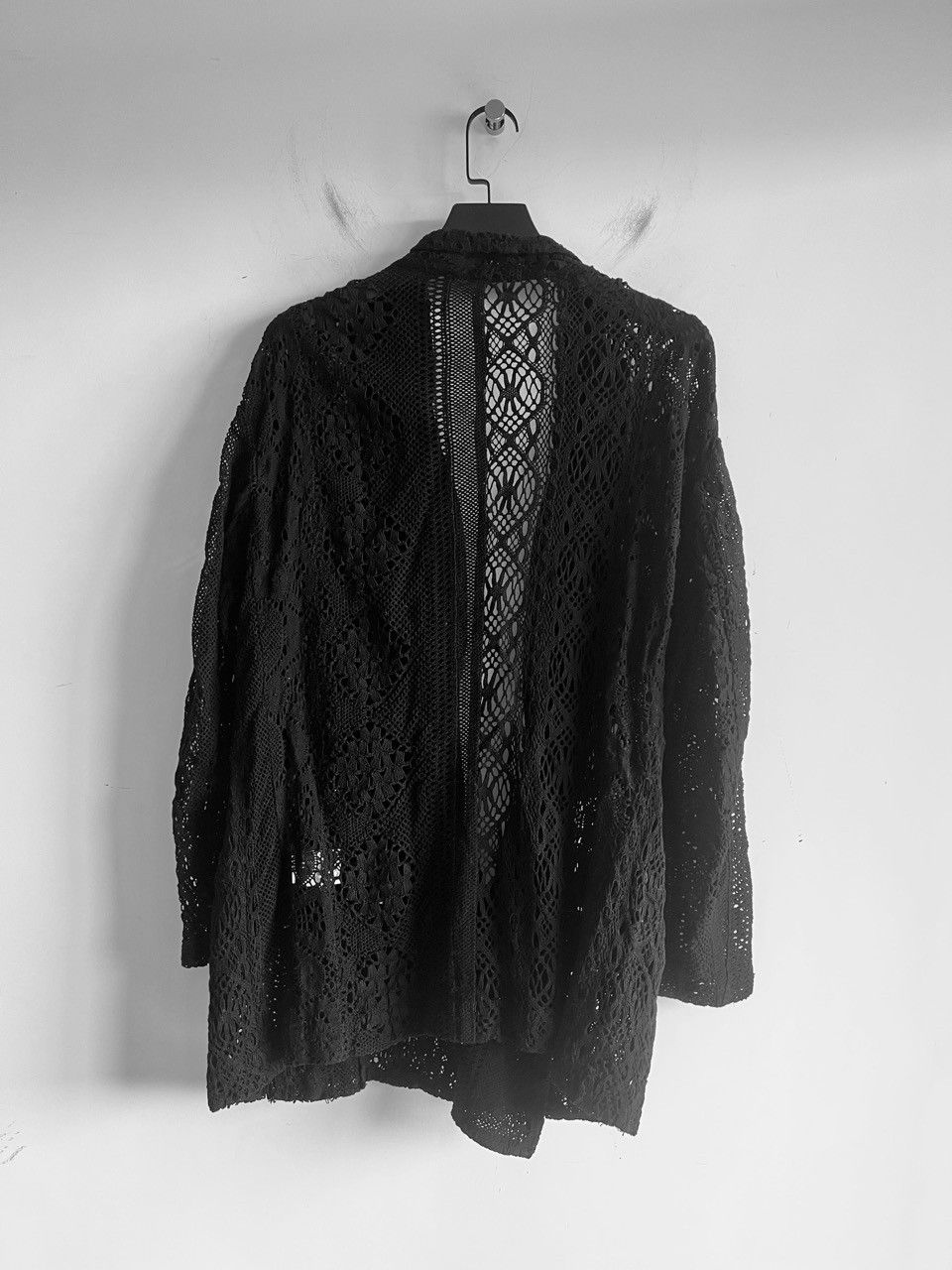 Yohji Yamamoto Y's Yohji Yamamoto - PATCHED TORCHON LACE PEAK LAPEL JACKET Size US S / EU 44-46 / 1 - 3 Thumbnail