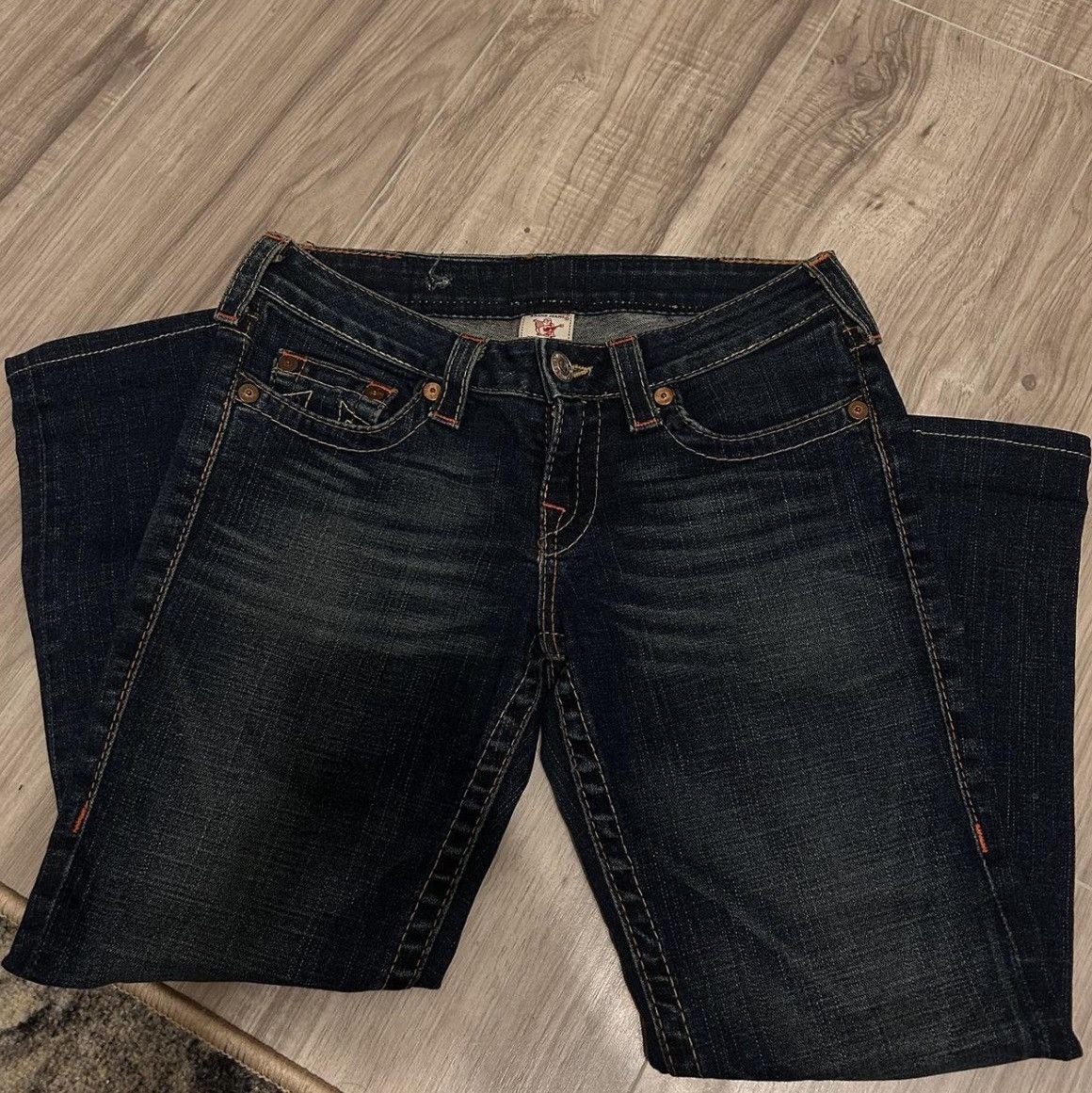 True Religion True Religion Low Rise Bootcut Jeans – Dark Wash Size 28" / US 6 / IT 42 - 3 Thumbnail