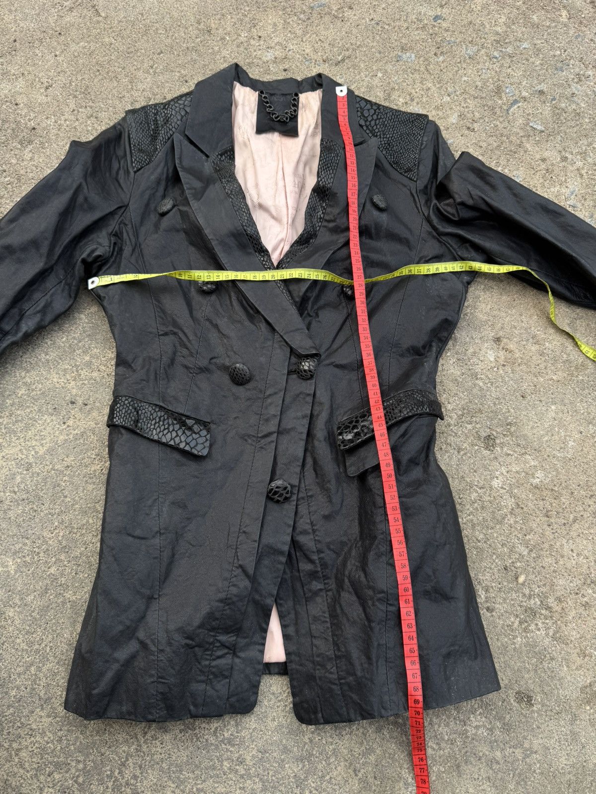 Yasuyuki Ishii Snakeskin Black Leather Blaz Jacket Jessiny Japanese vkei Size US S / EU 44-46 / 1 - 8 Thumbnail