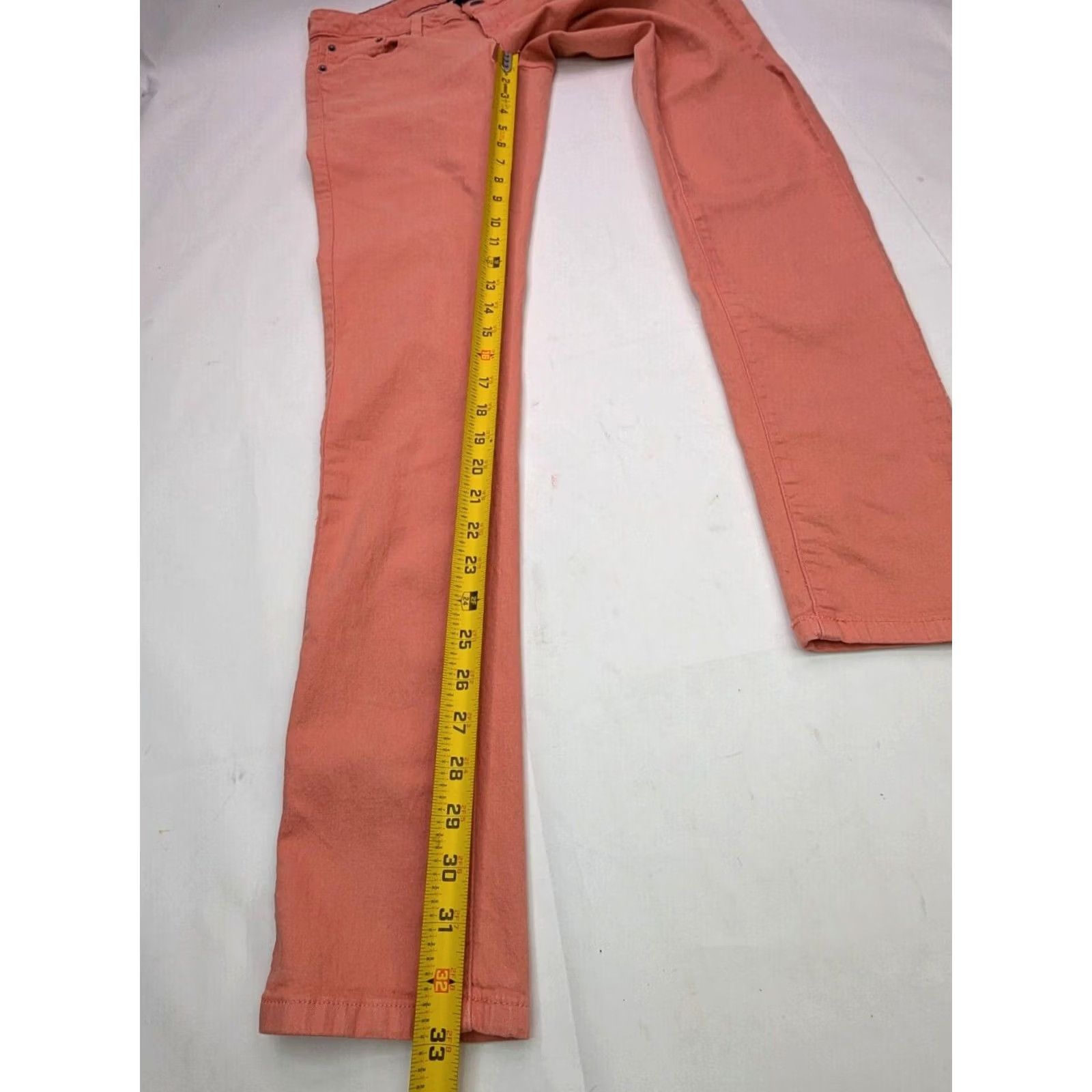 The North Face The North Face Jeans Women's 4 Reg (30x33) Low Rise Skinny Coral Denim Spring Summer Slim Stretch NWT USA Pattern Solid Logo Button Zipper USA Theme Size 27" / US 4 / IT 40 - 3 Thumbnail