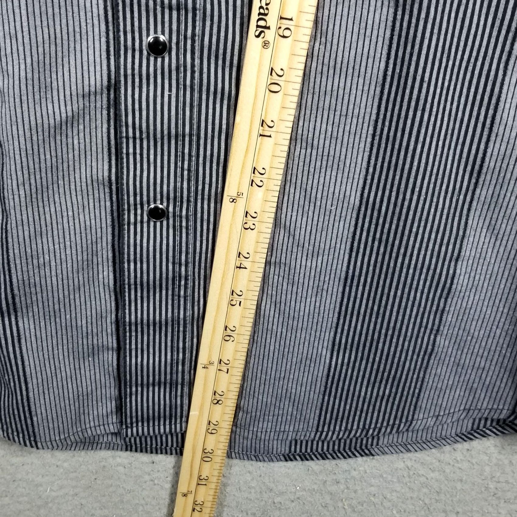 Wrangler Wrangler Shirt Mens Medium Gray Striped Western Pearl Snap Cowboy Long Sleeve Size US M / EU 48-50 / 2 - 5 Thumbnail