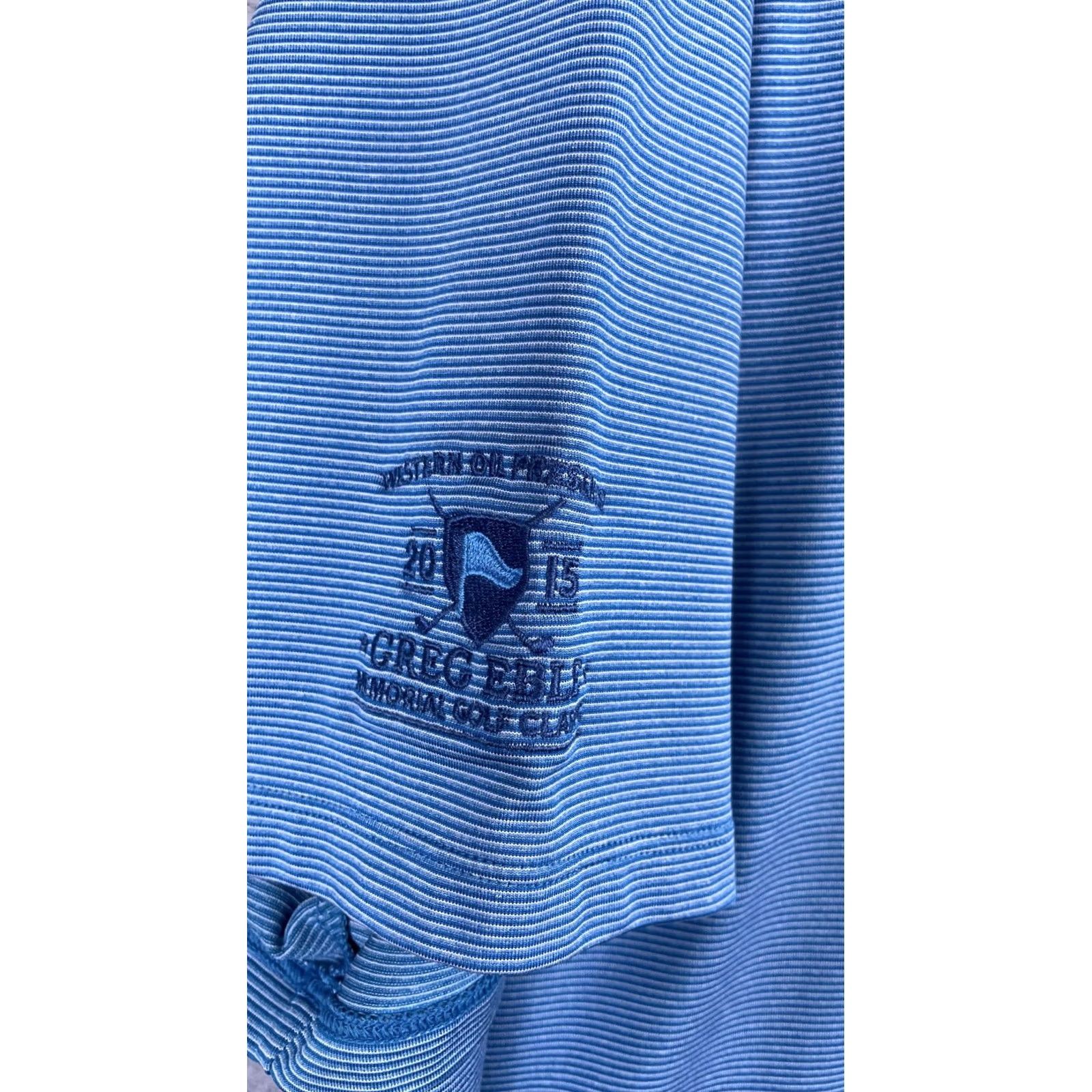 Nike Nike Tiger Woods Dri-FIT Polo Shirt Mens 2XL Blue Stripe Golf Short Sleeve Logo Size US XXL / EU 58 / 5 - 4 Thumbnail