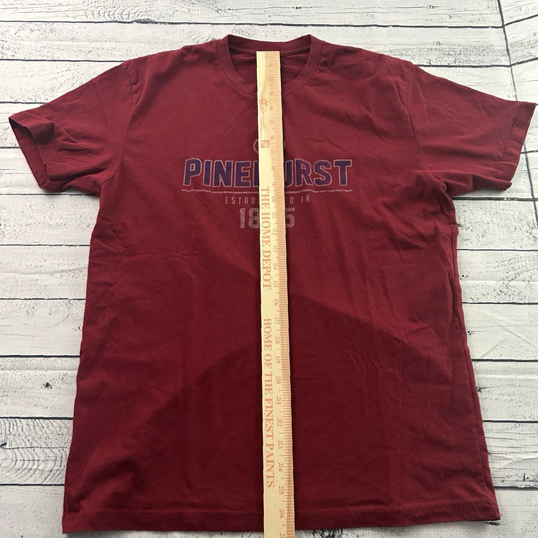 Vintage Pinehurst T-Shirt Men's Large Maroon Short Sleeve Red Size US L / EU 52-54 / 3 - 2 Thumbnail