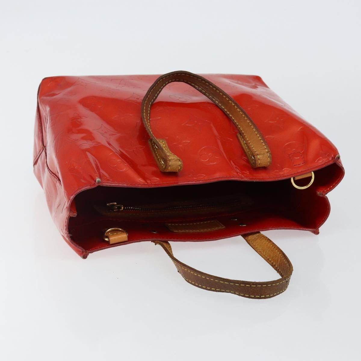 Louis Vuitton LOUIS VUITTON Monogram Vernis Reade PM Hand Bag Red Rouge Size ONE SIZE - 6 Thumbnail