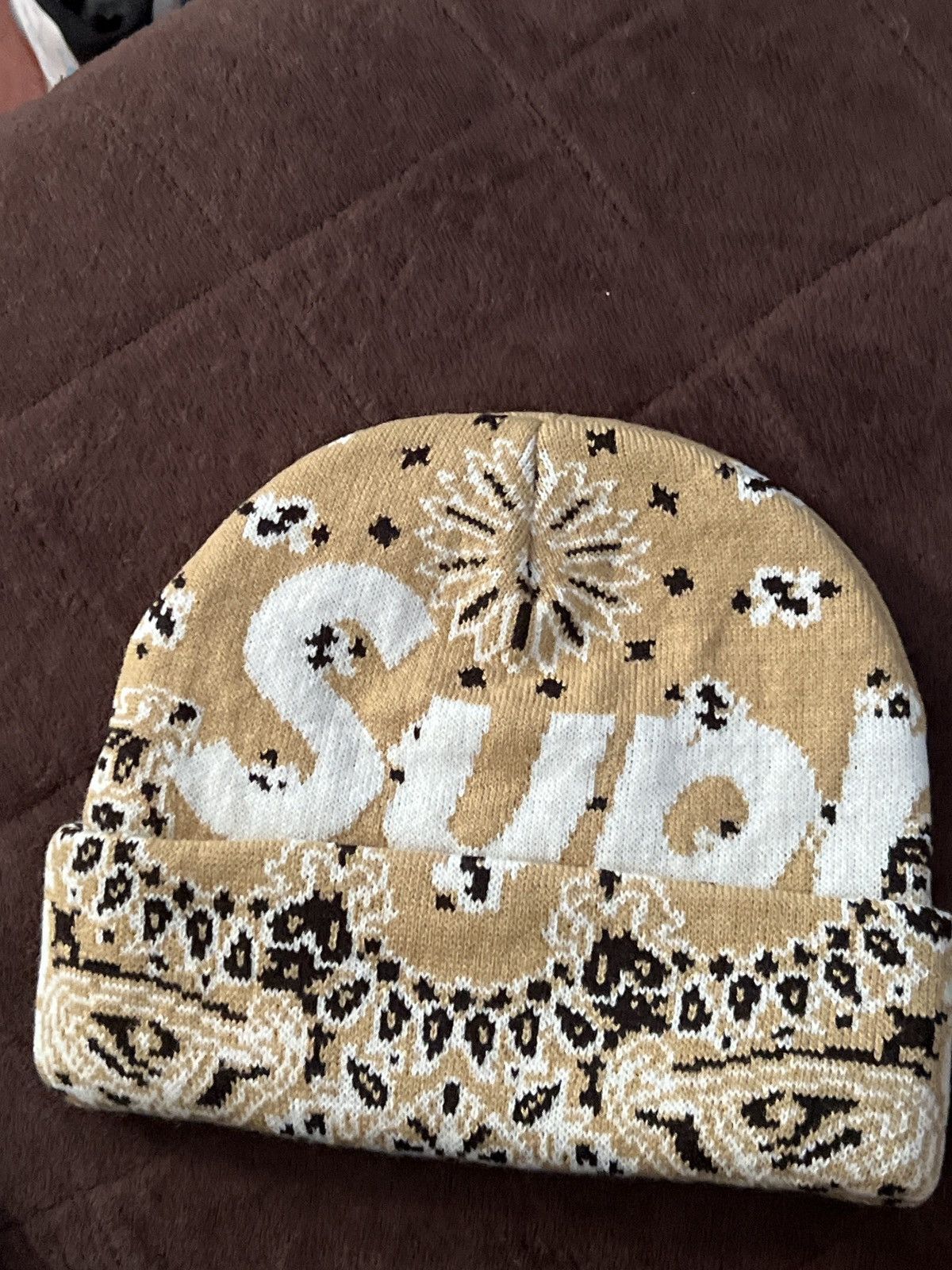 Supreme Supreme bandana beige beanie Size ONE SIZE - 1 Thumbnail