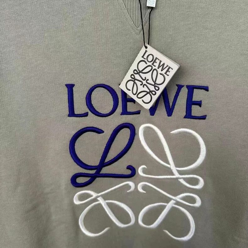 Loewe LOEWE Kaki color patchwork embroidery logo hoodie Size S / US 4 / IT 40 - 3 Thumbnail