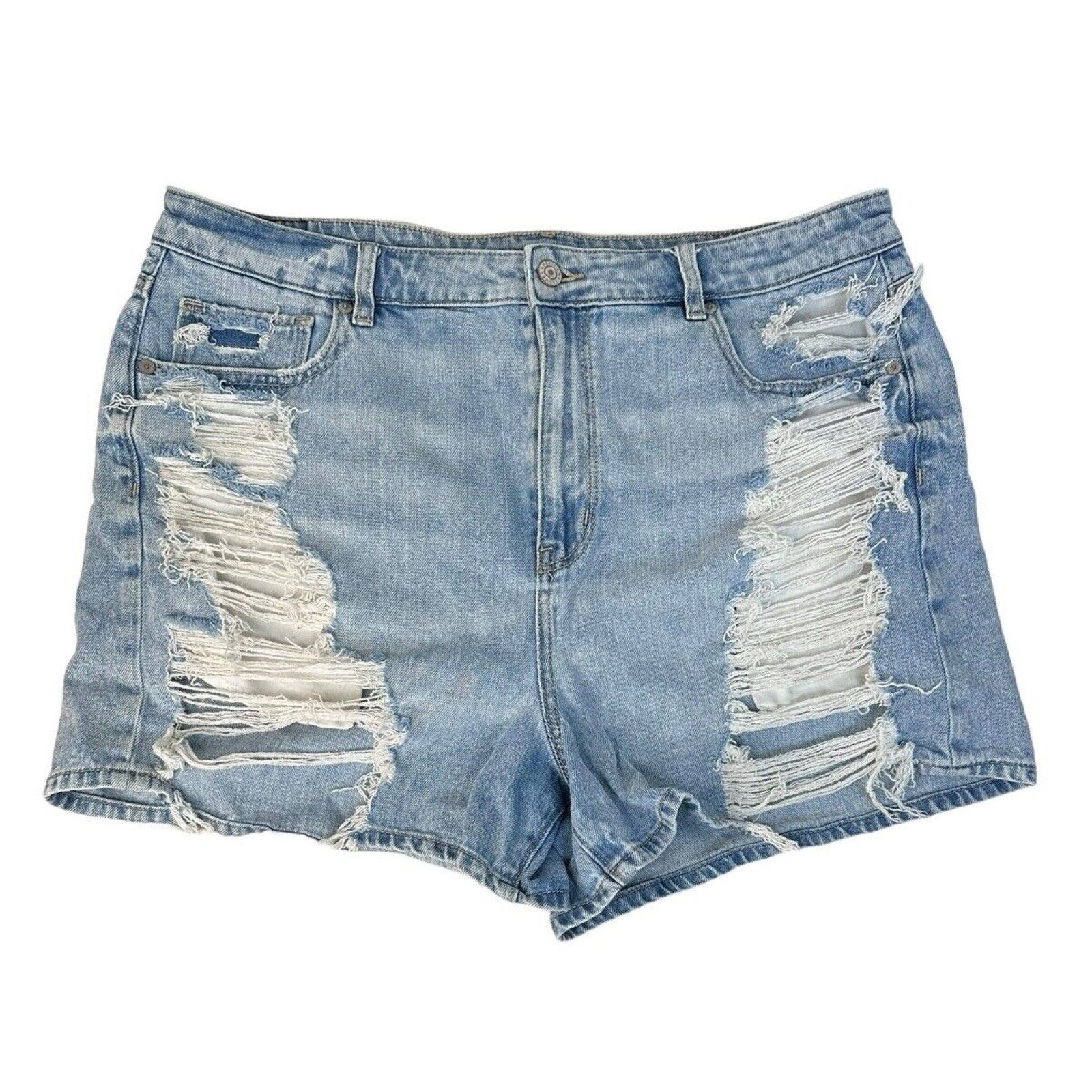 American Eagle Outfitters American Eagle Comfort Stretch Mom Jean Shorts Distressed16 Size 38" / US 16 / IT 52 - 1 Thumbnail