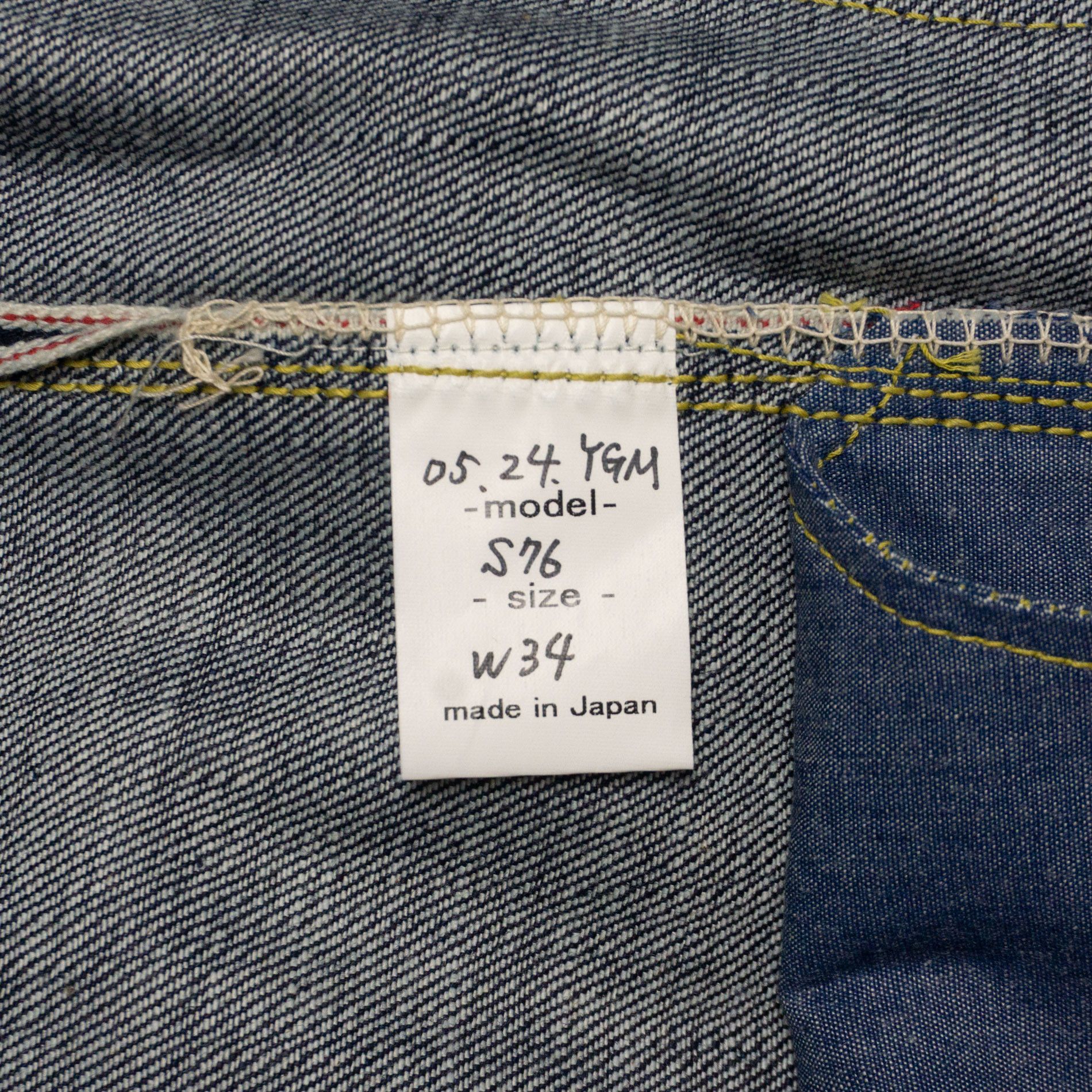 Japanese Brand HANDS-ON S76 W34xL36 1966-type Hand-crafted Selvedge Jeans Size US 34 / EU 50 - 6 Thumbnail