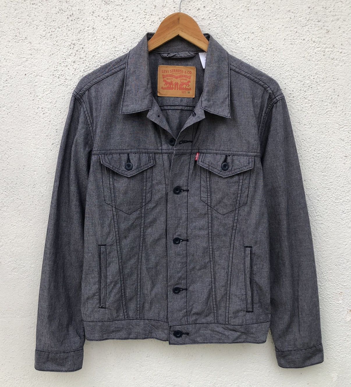 Levi's Vintage Levis Trucker Chambray Jacket Size US M / EU 48-50 / 2 - 2 Thumbnail