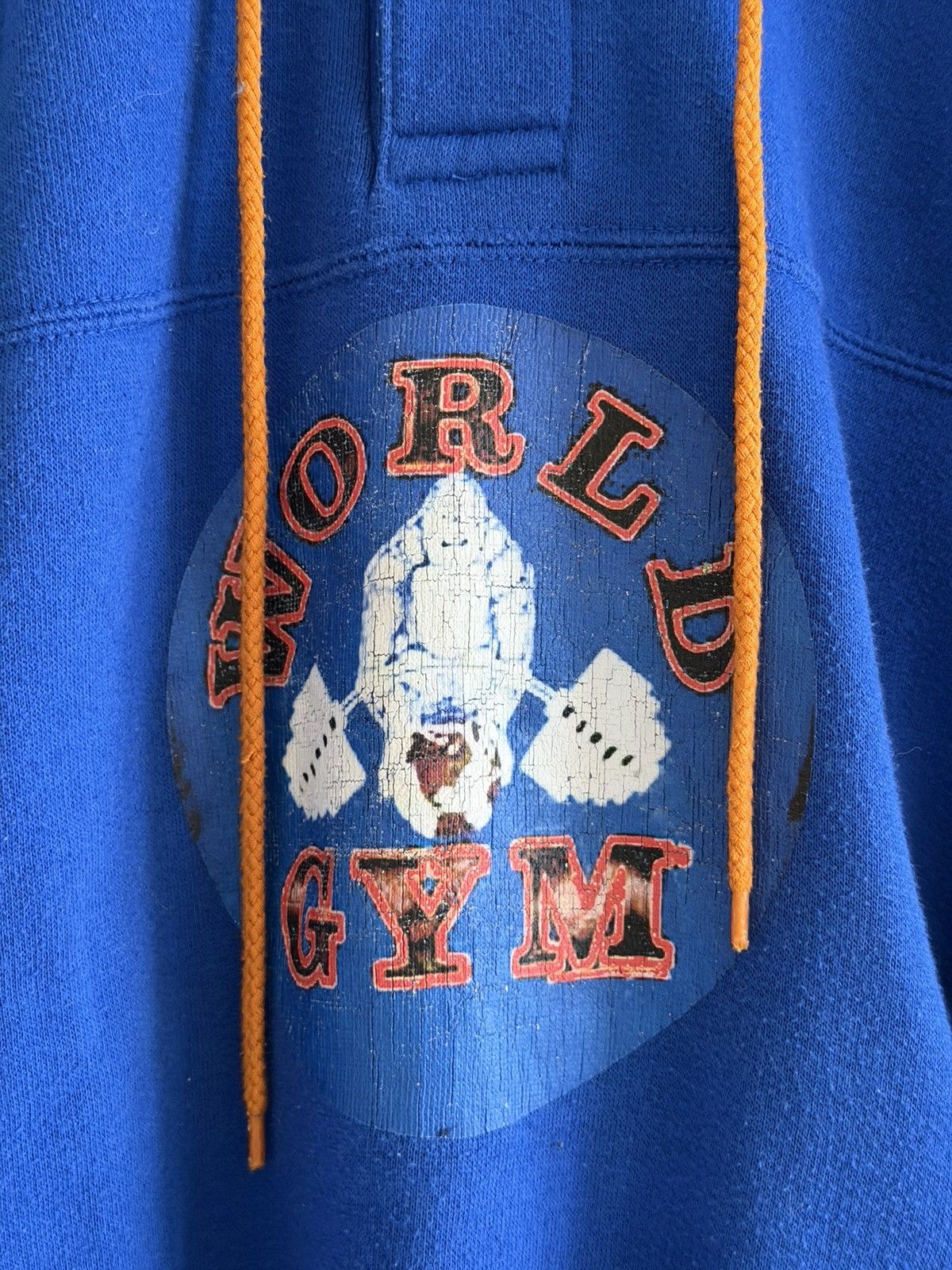 Vintage *RARE* VINTAGE 80s 90s WORLD GYM GORILLA HOODIE BODYBUILDING Size US L / EU 52-54 / 3 - 3 Thumbnail