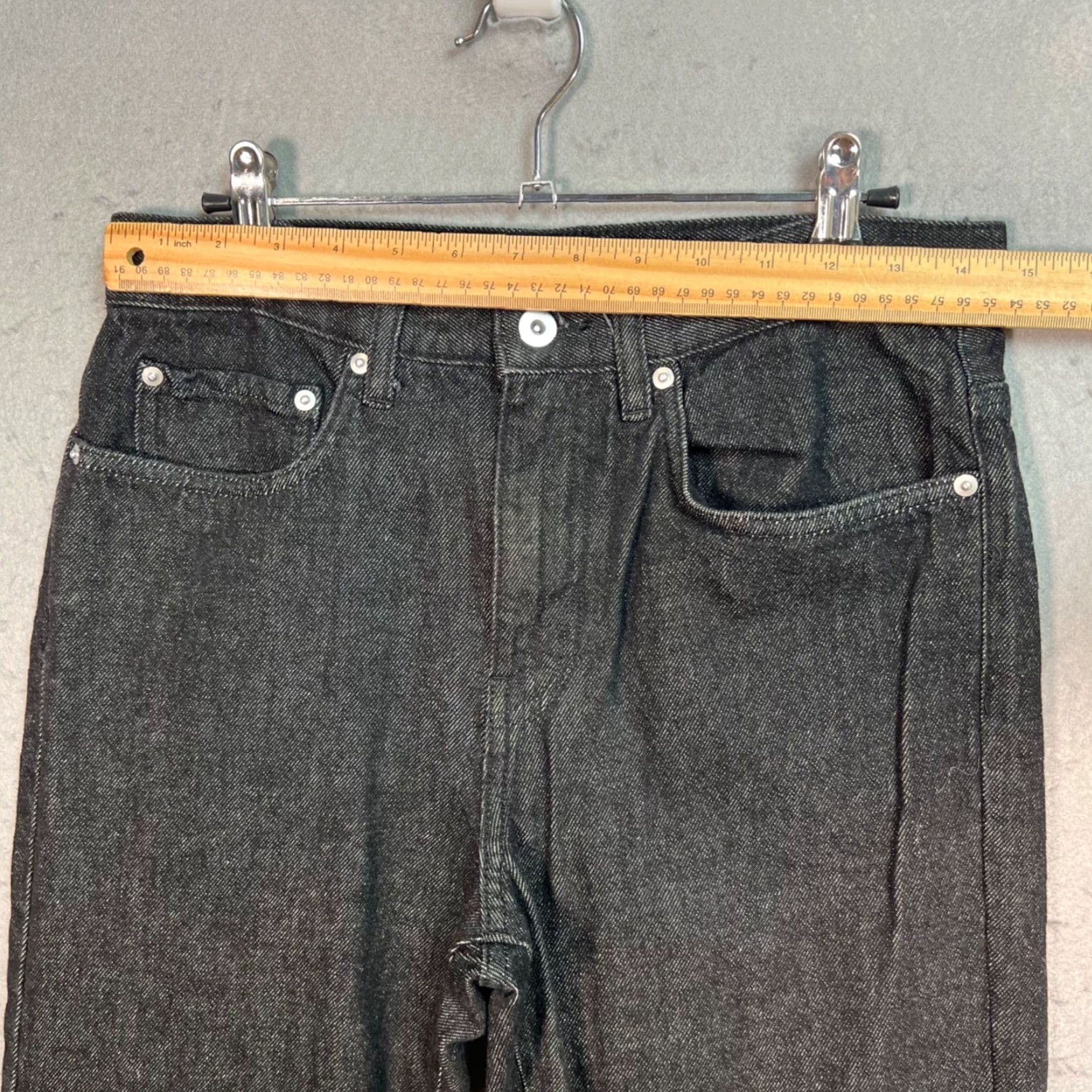 Muji MUJI Mens Size 29 Black Denim Slim Fit Jeans Cotton Blend Size US 29 - 6 Thumbnail