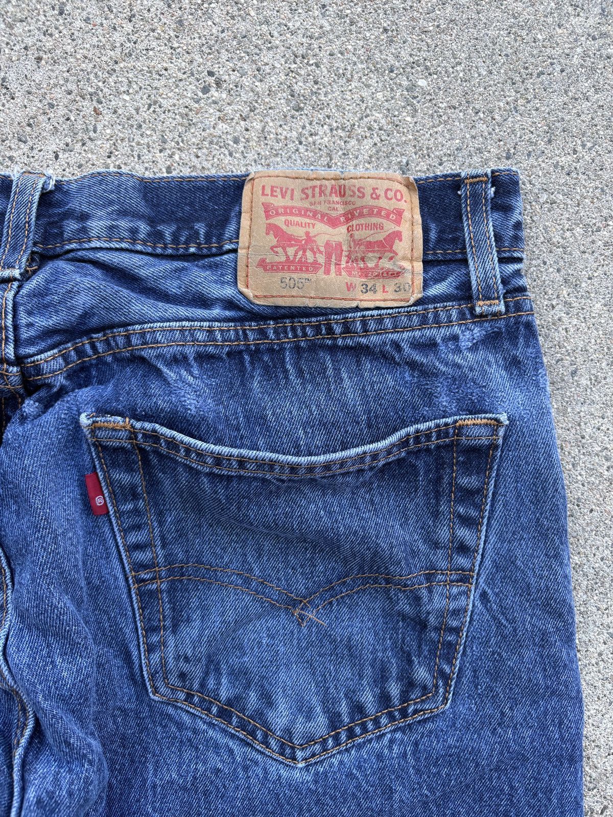 Levi's Vintage Y2K 505’ Levis Loose Fit M. Indigo Jeans Size 34x30 Size US 34 / EU 50 - 3 Thumbnail