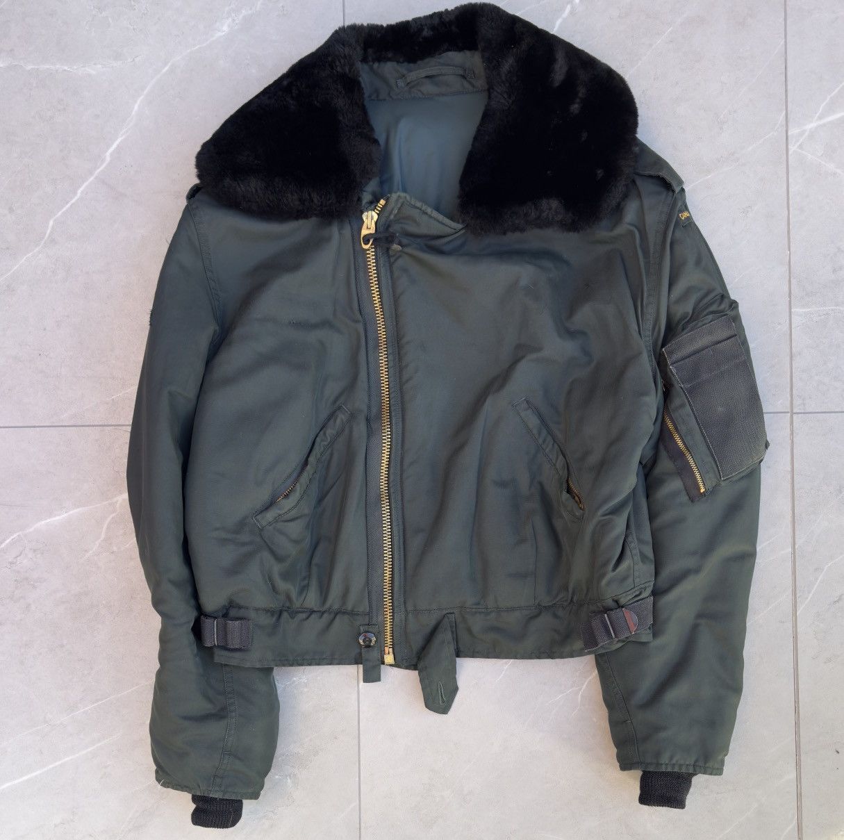Vintage 1970s Rare Vintage Military Jacket Cropped Fit Size US L / EU 52-54 / 3 - 3 Thumbnail