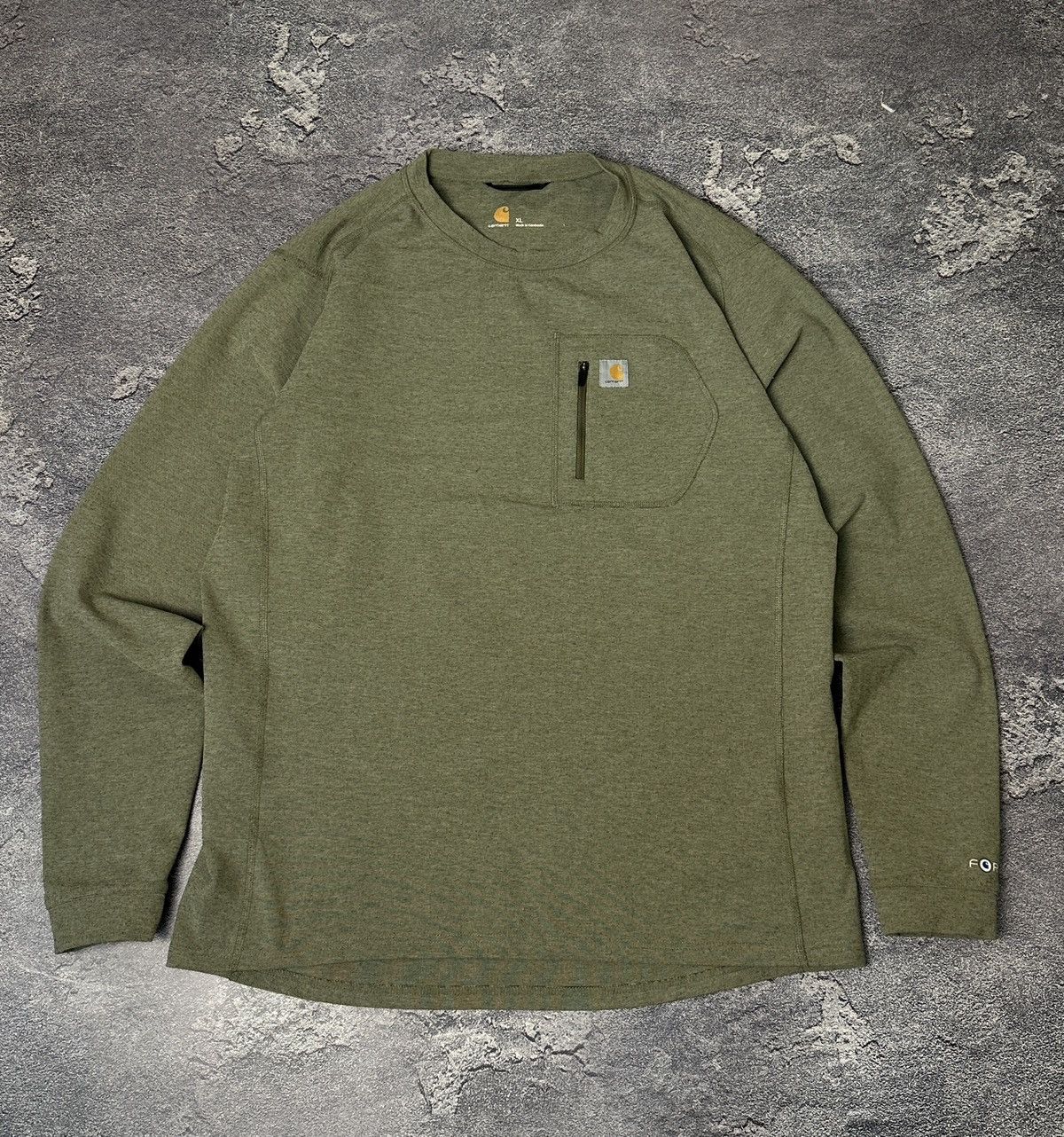 Carhartt Carhartt Force Tecnology Light Pocket Sweatshirt Olive Green Size US XL / EU 56 / 4 - 1 Thumbnail