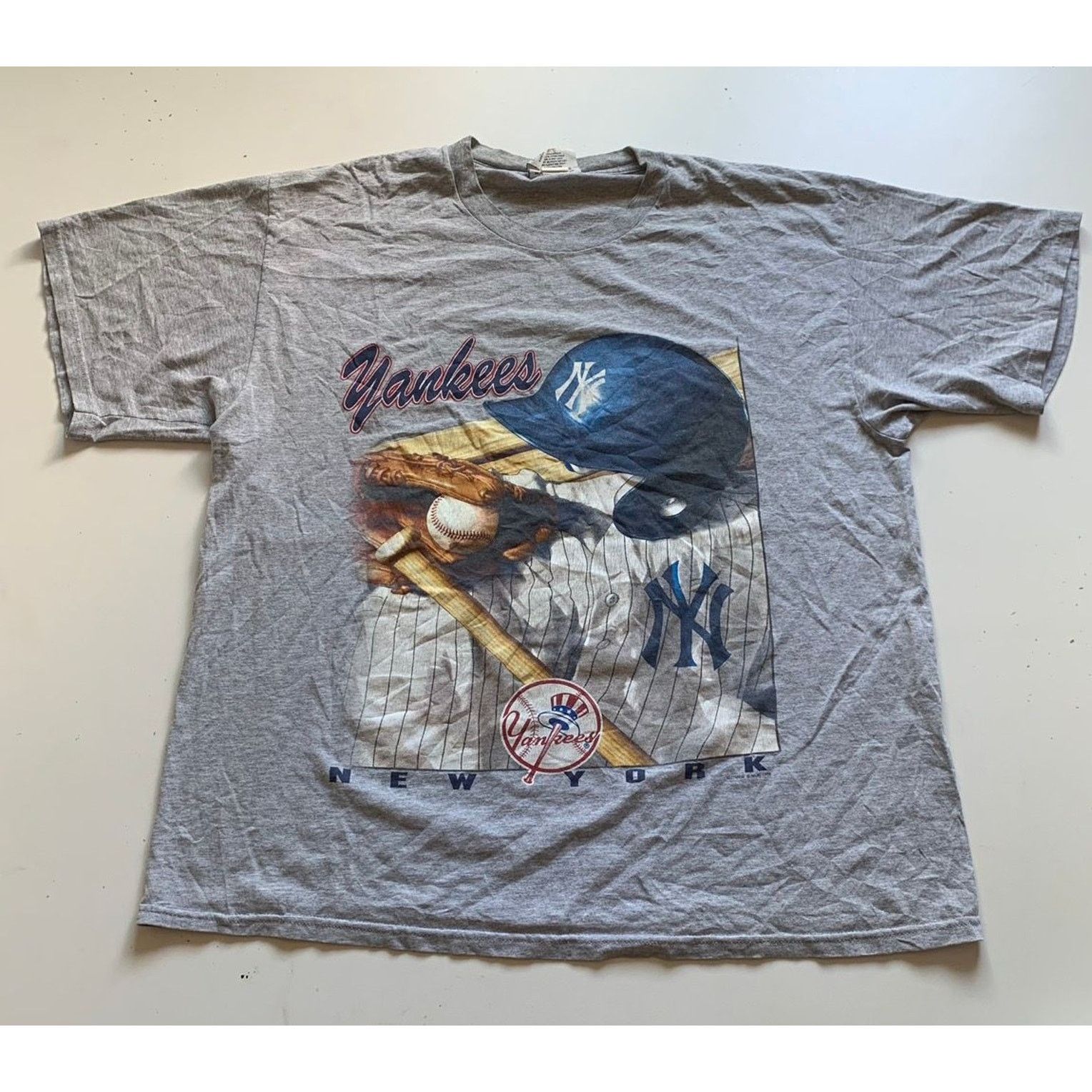 MLB × New York Yankees × Vintage Vintage 90s New York Yankees MLB T Shirt XL Lee Sport Rare Size US XXL / EU 58 / 5 - 1 Thumbnail