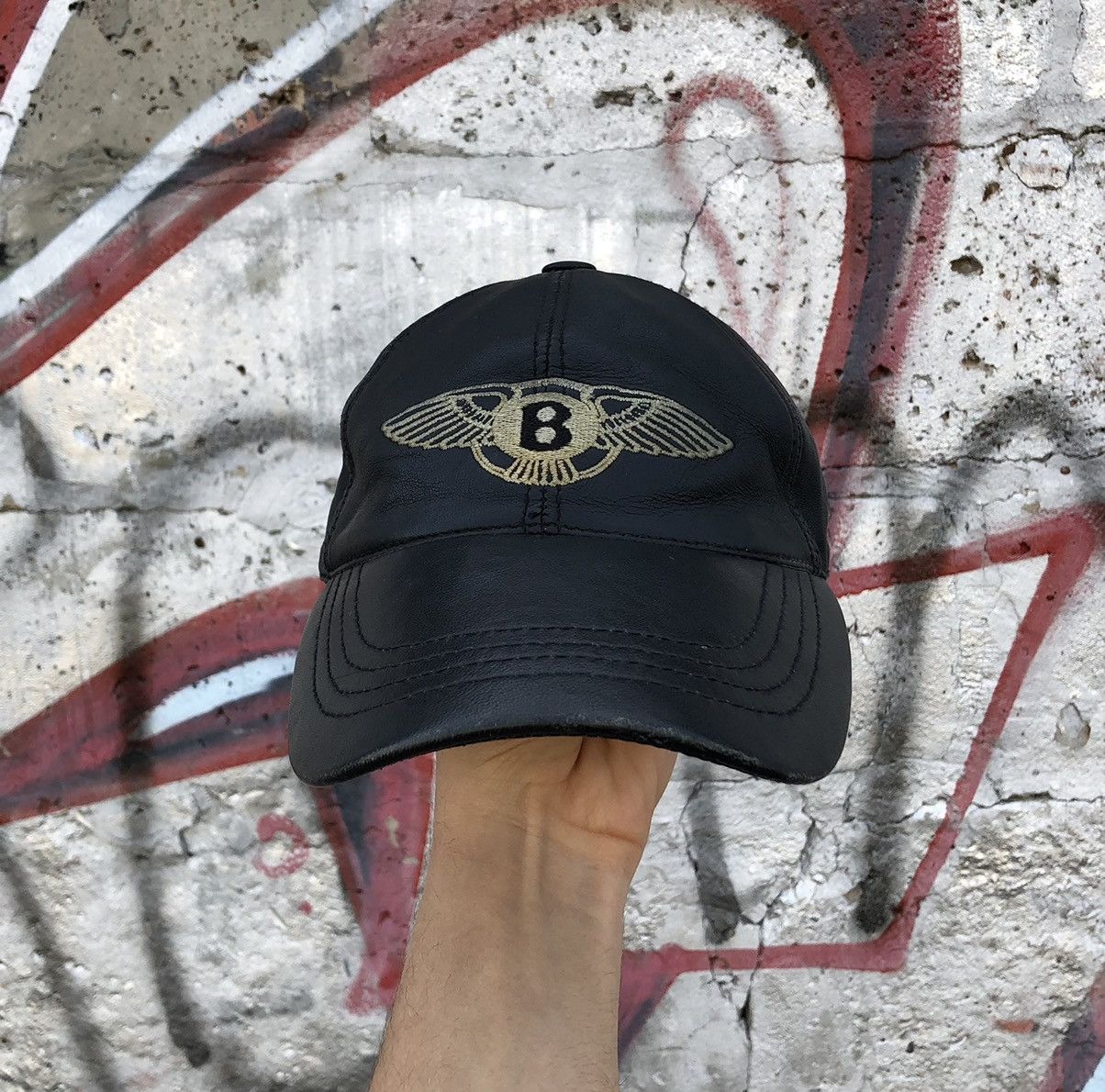 Bentley × Vintage Vintage Bentley Racing Leather Cap Size ONE SIZE - 2 Thumbnail