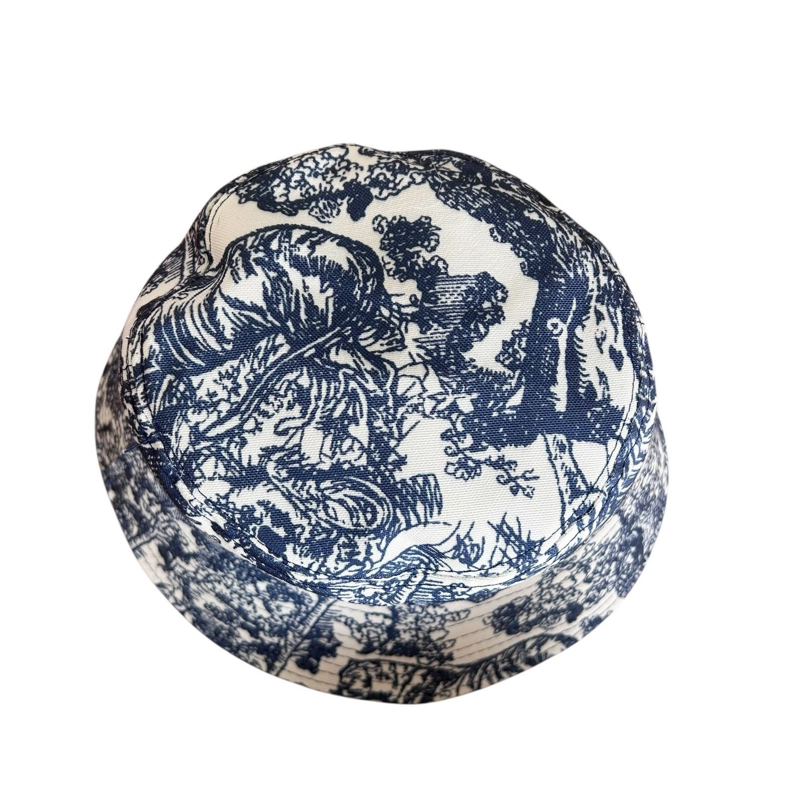 Dior Christian Dior Dioriviera D Bobby Blue White Bucket Hat Size ONE SIZE - 5 Thumbnail