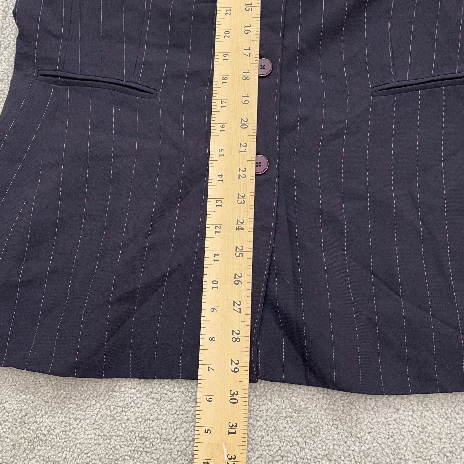 Bob Mackie Bob Mackie Blazer Mini Skirt Suit Set Womens 16 Purple Strip Size 34" / US 12 / IT 48 - 19 Thumbnail