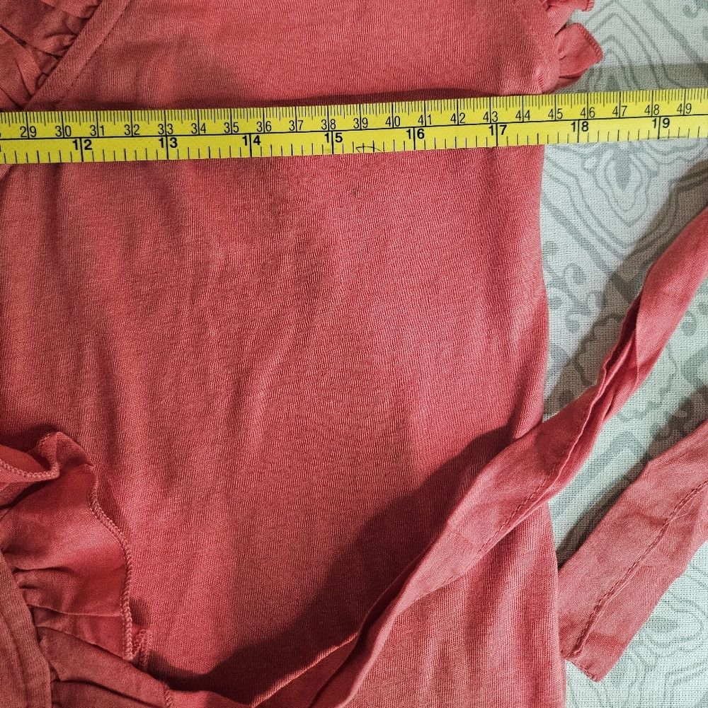 Mango MNG Mango Coral Red Cotton Frill Sleeveless Tank Wrap Top B Size XL / US 12-14 / IT 48-50 - 6 Thumbnail